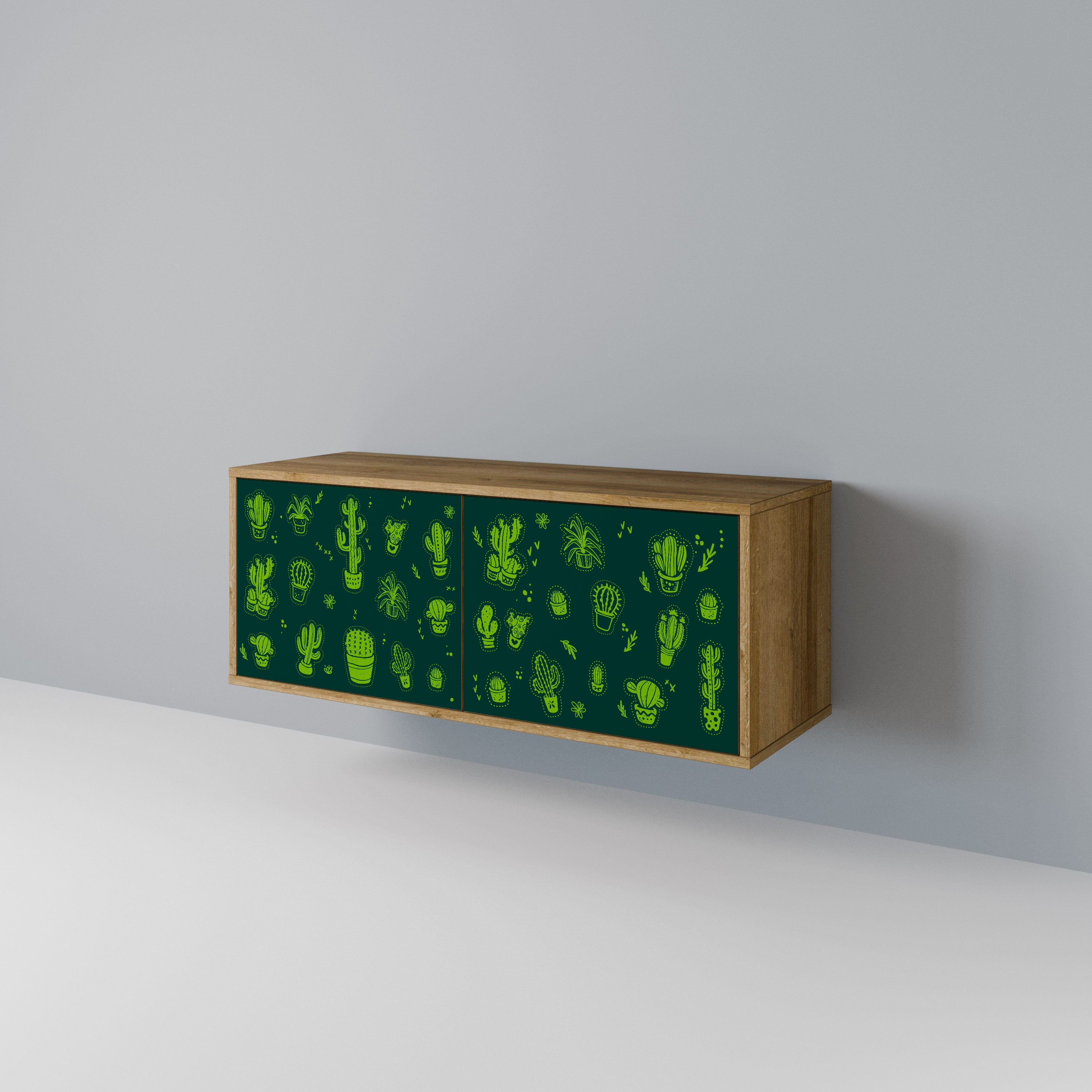 DESERT GREEN Kompaktowa szafka RTV 2-drzwiowa