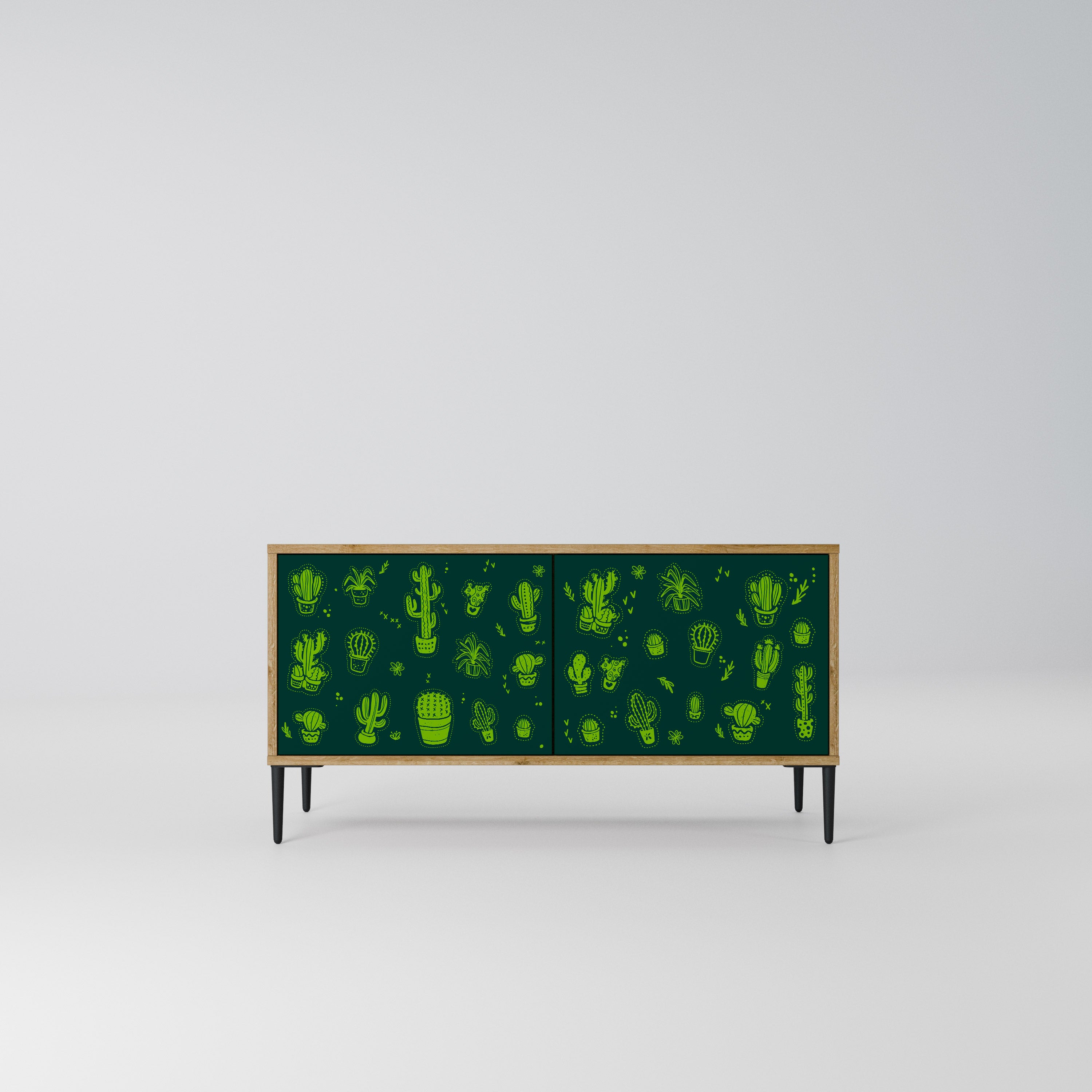 DESERT GREEN Kompaktowa szafka RTV 2-drzwiowa