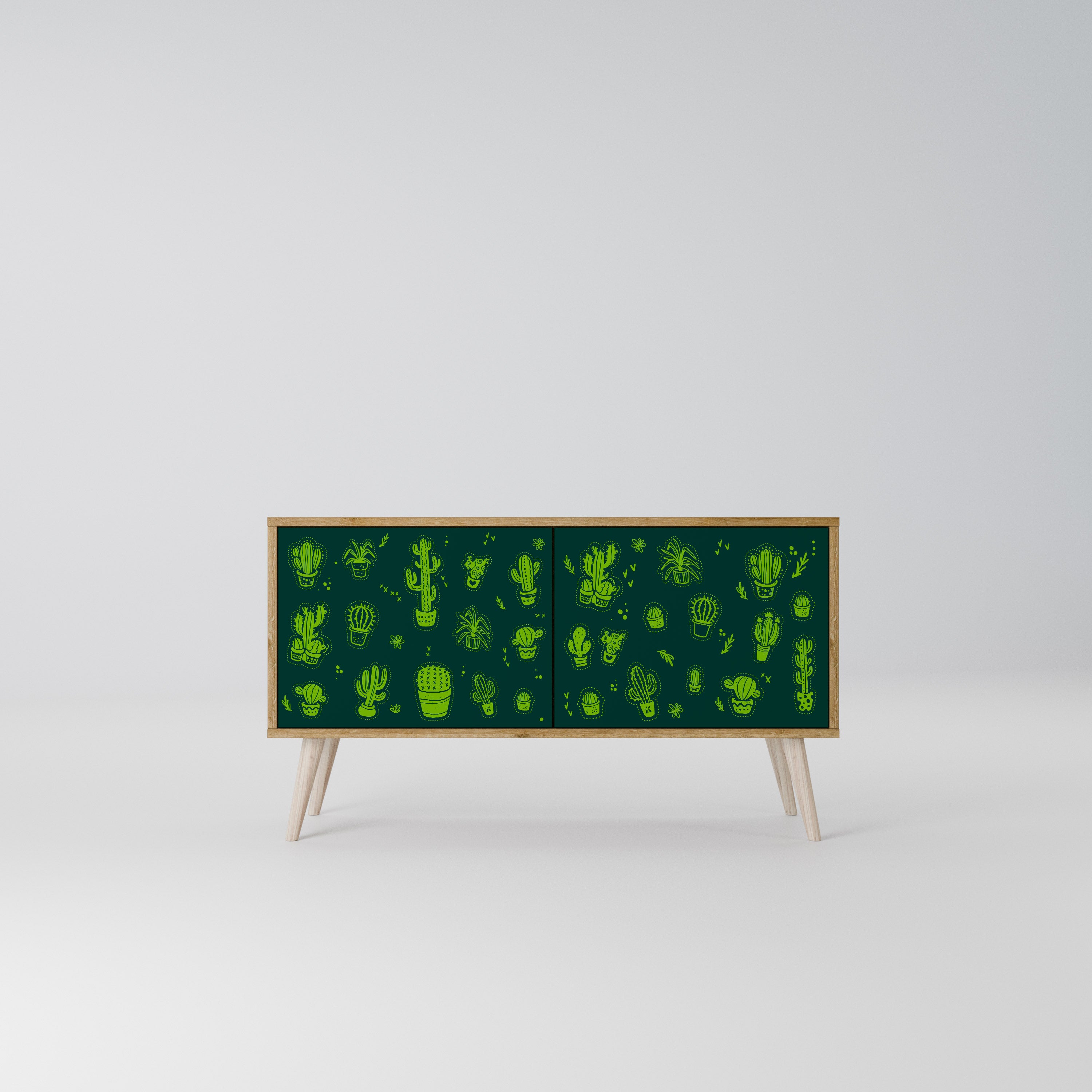 DESERT GREEN Kompaktowa szafka RTV 2-drzwiowa
