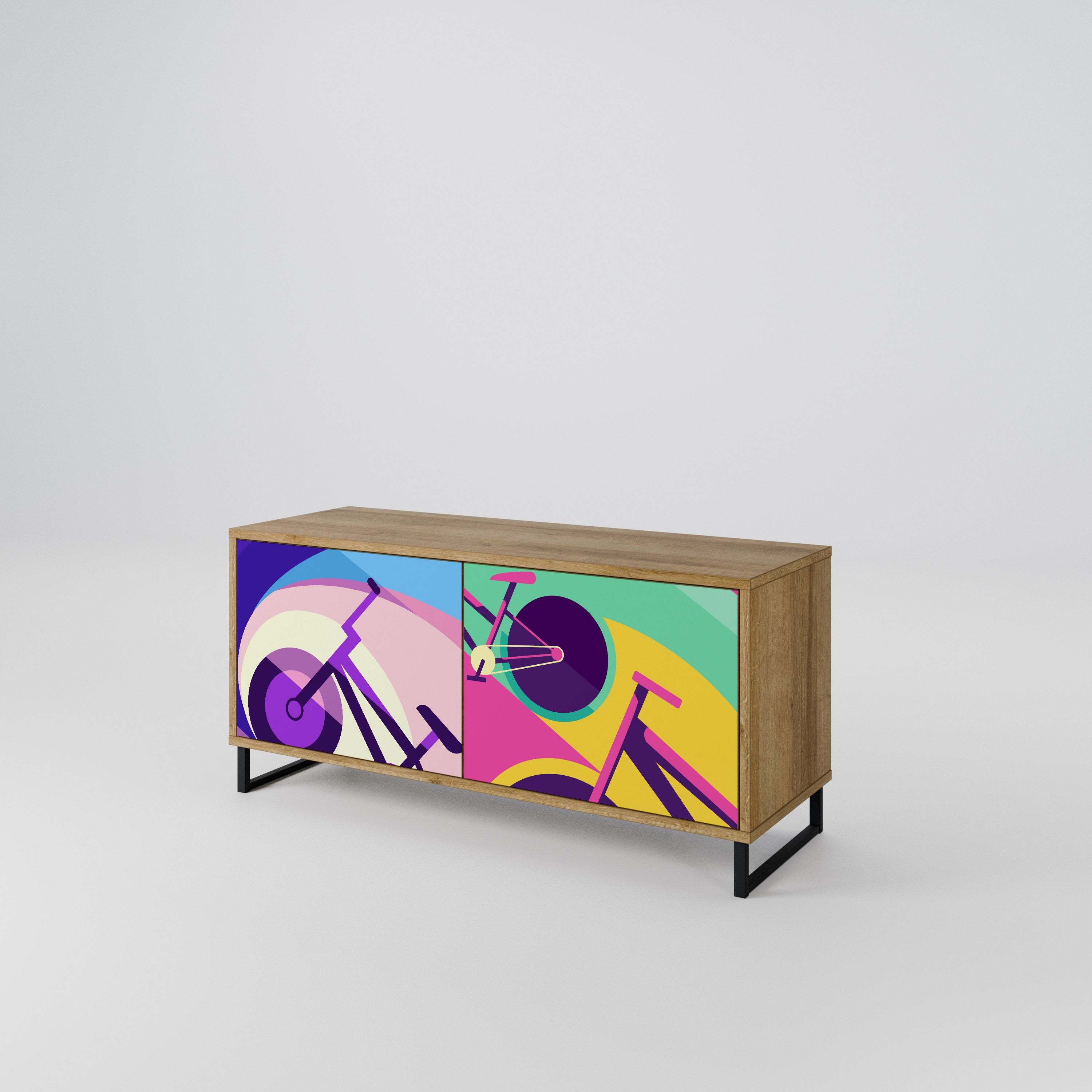 BIKE DREAMS Kompaktowa szafka RTV 2-drzwiowa