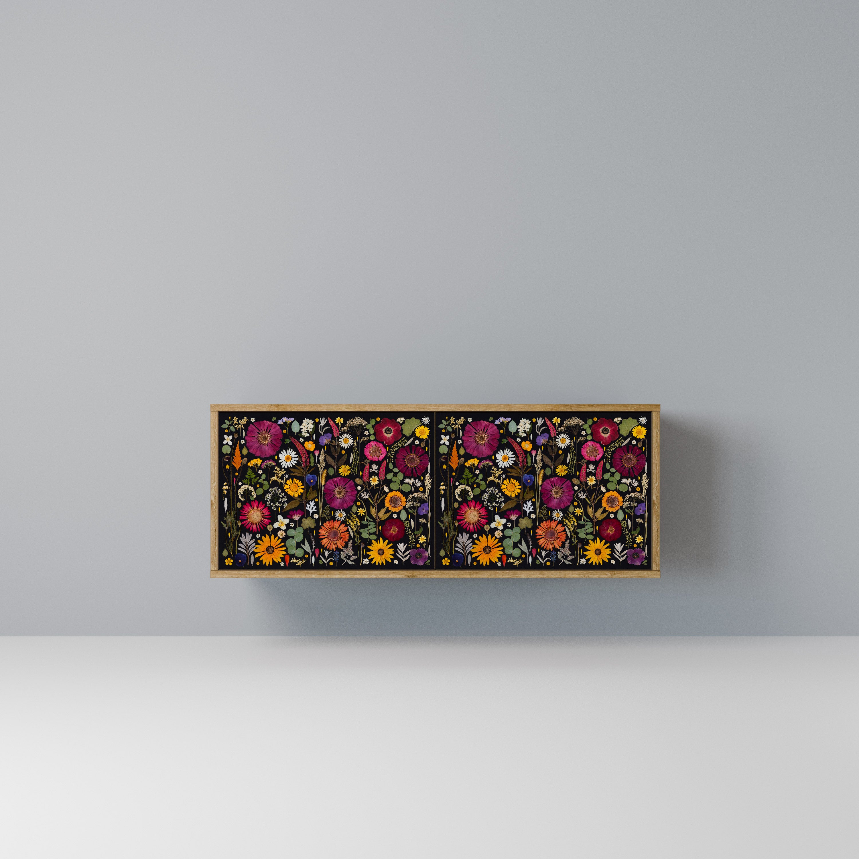 MIDNIGHT GARDEN Kompaktowa szafka RTV 2-drzwiowa