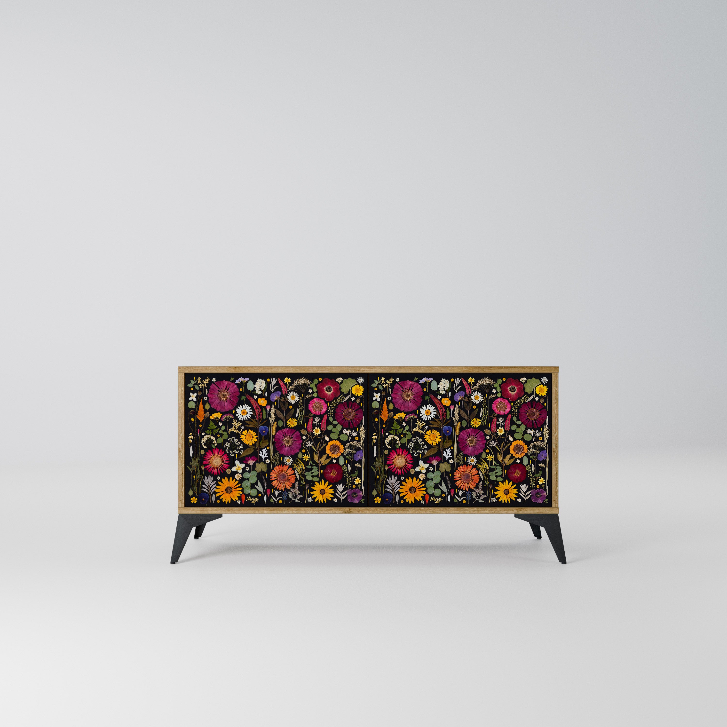 MIDNIGHT GARDEN Kompaktowa szafka RTV 2-drzwiowa