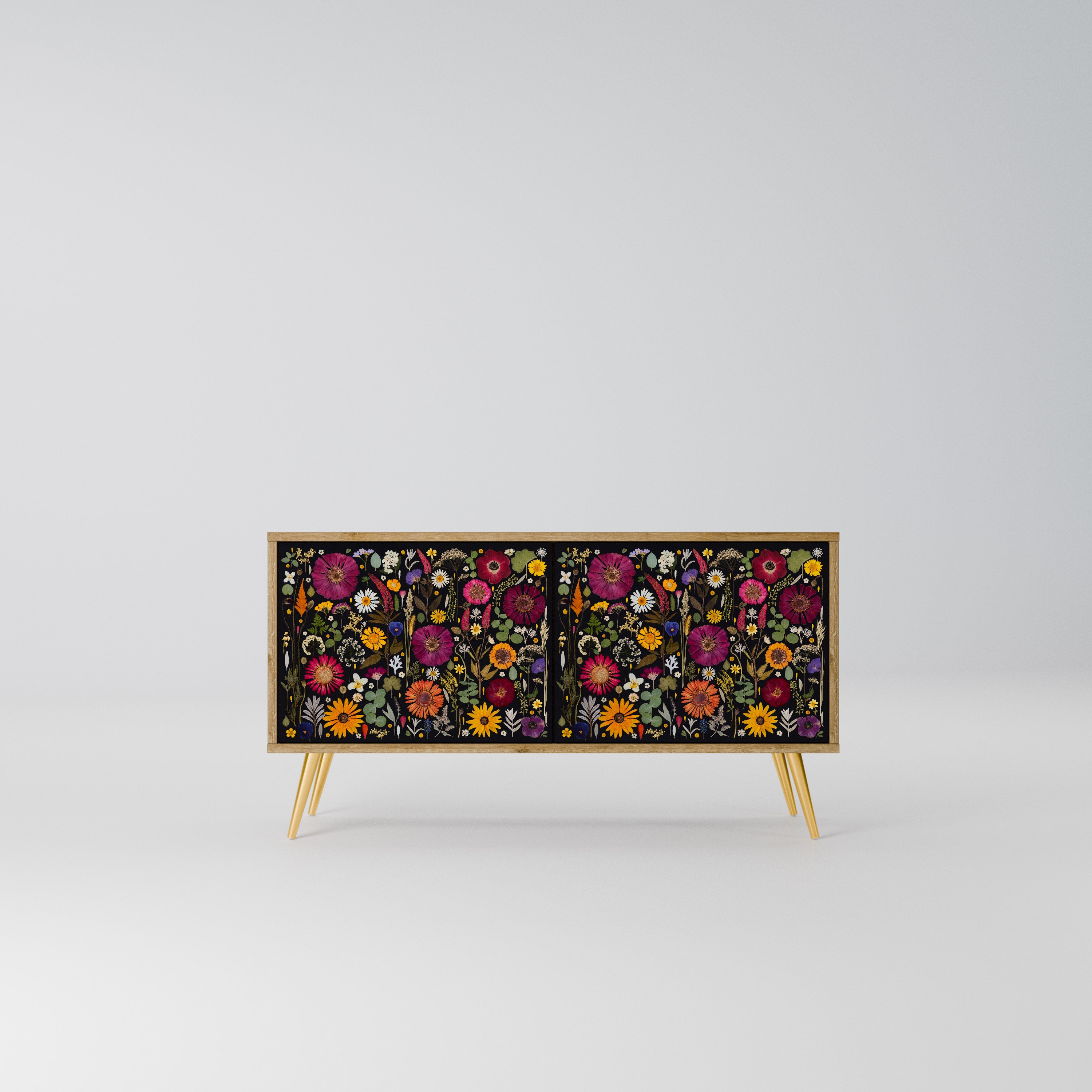 MIDNIGHT GARDEN Kompaktowa szafka RTV 2-drzwiowa