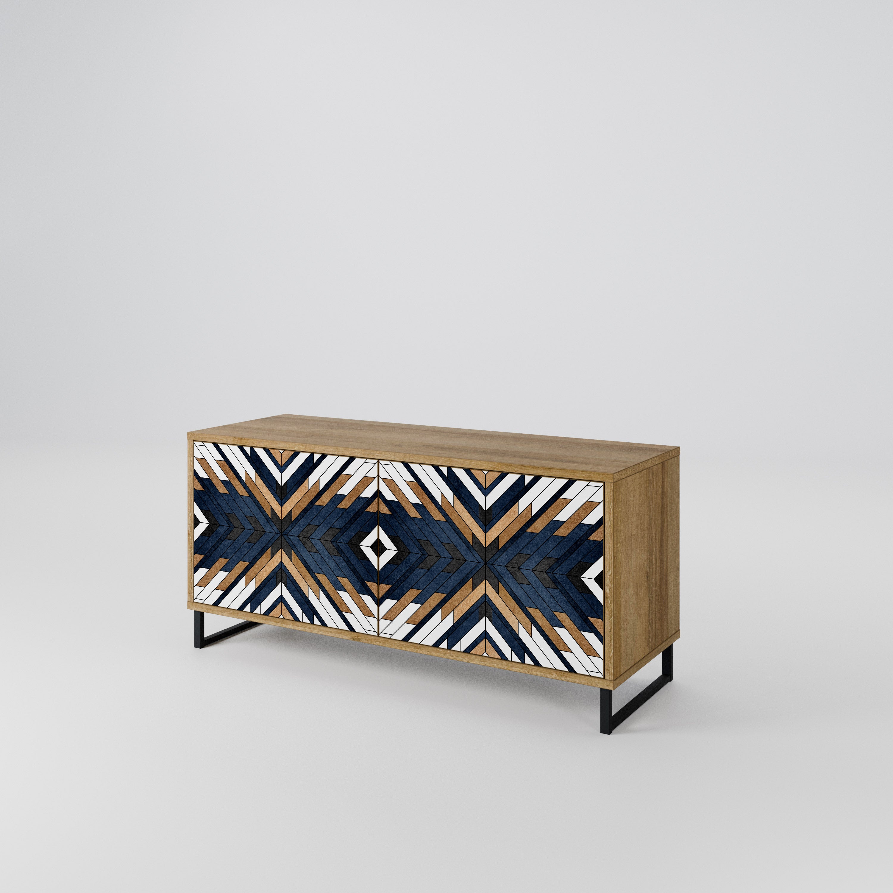 ARTFUL GEOMETRY Kompaktowa szafka RTV 2-drzwiowa