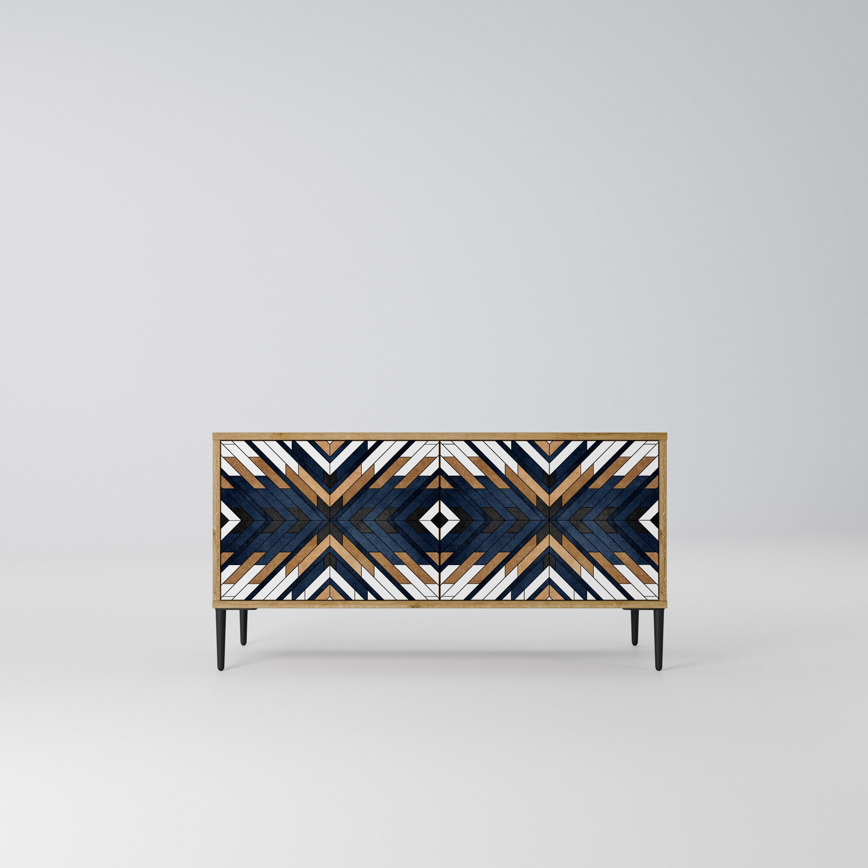 ARTFUL GEOMETRY Kompaktowa szafka RTV 2-drzwiowa
