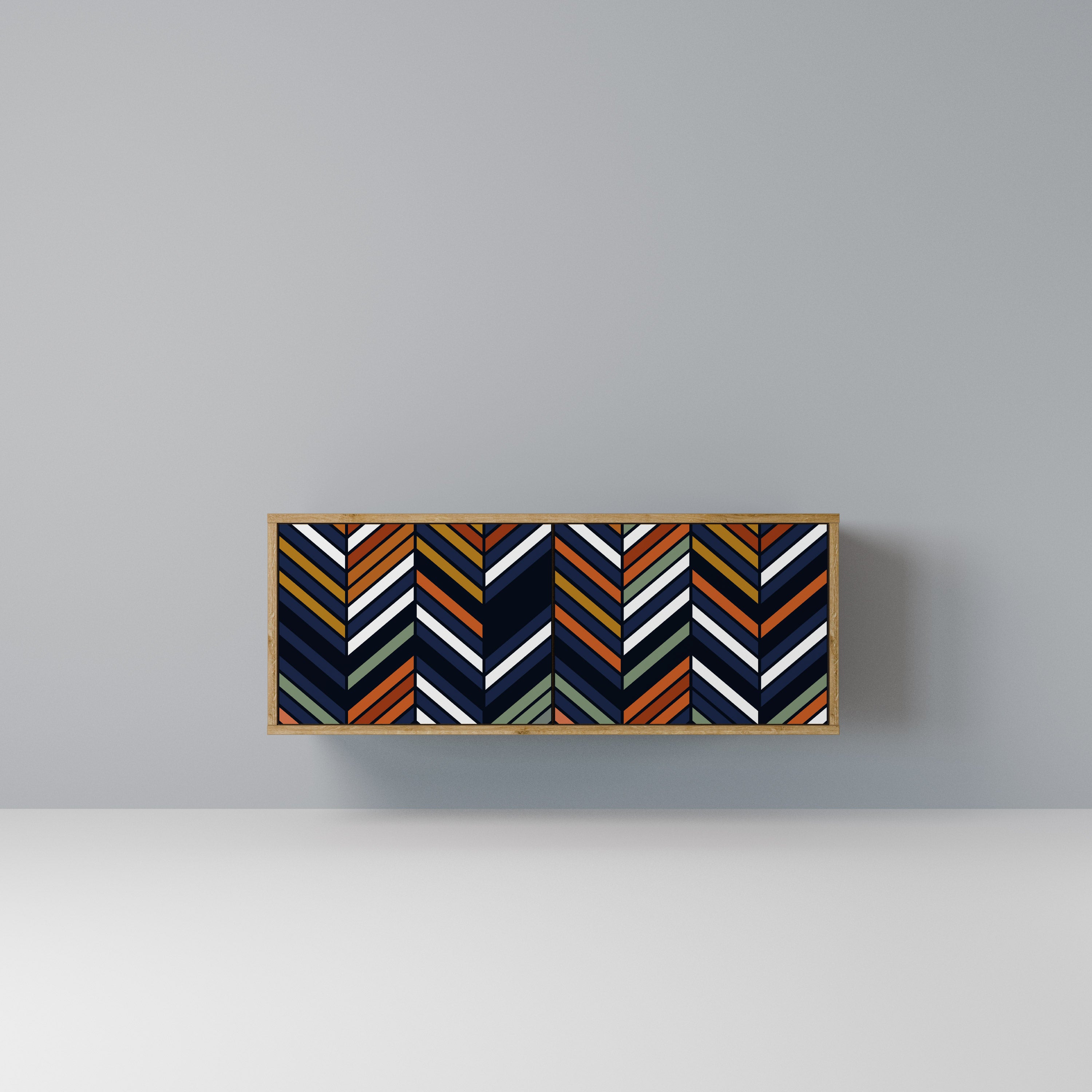 VIBRANT PATCHWORK Kompaktowa szafka RTV 2-drzwiowa