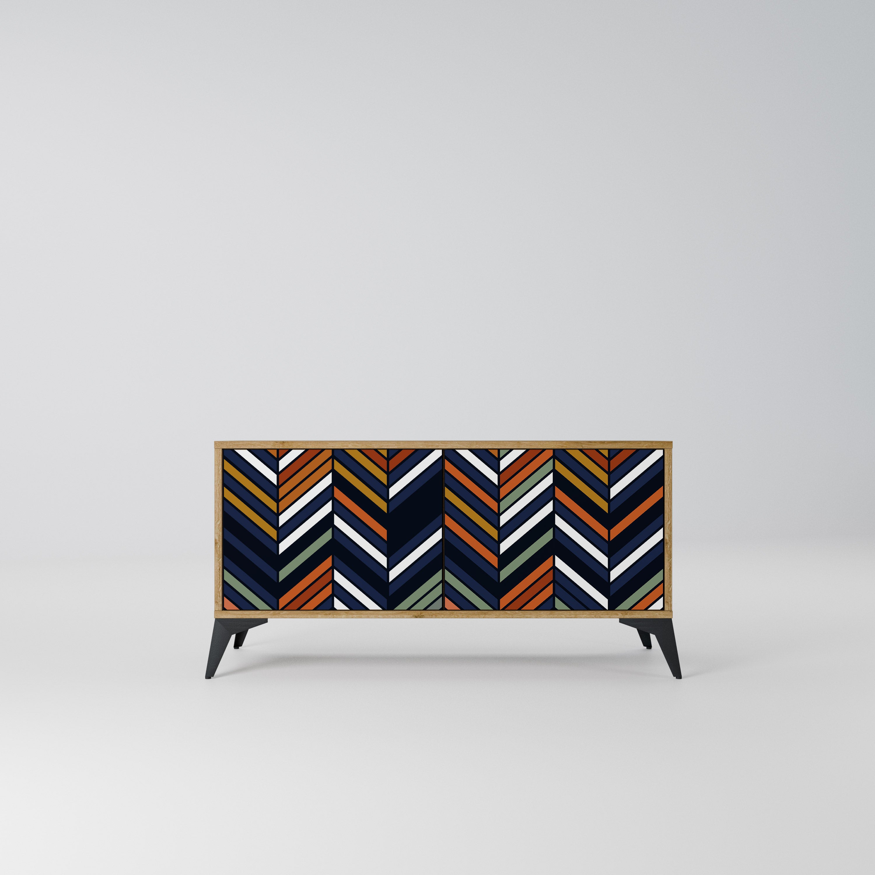 VIBRANT PATCHWORK Kompaktowa szafka RTV 2-drzwiowa