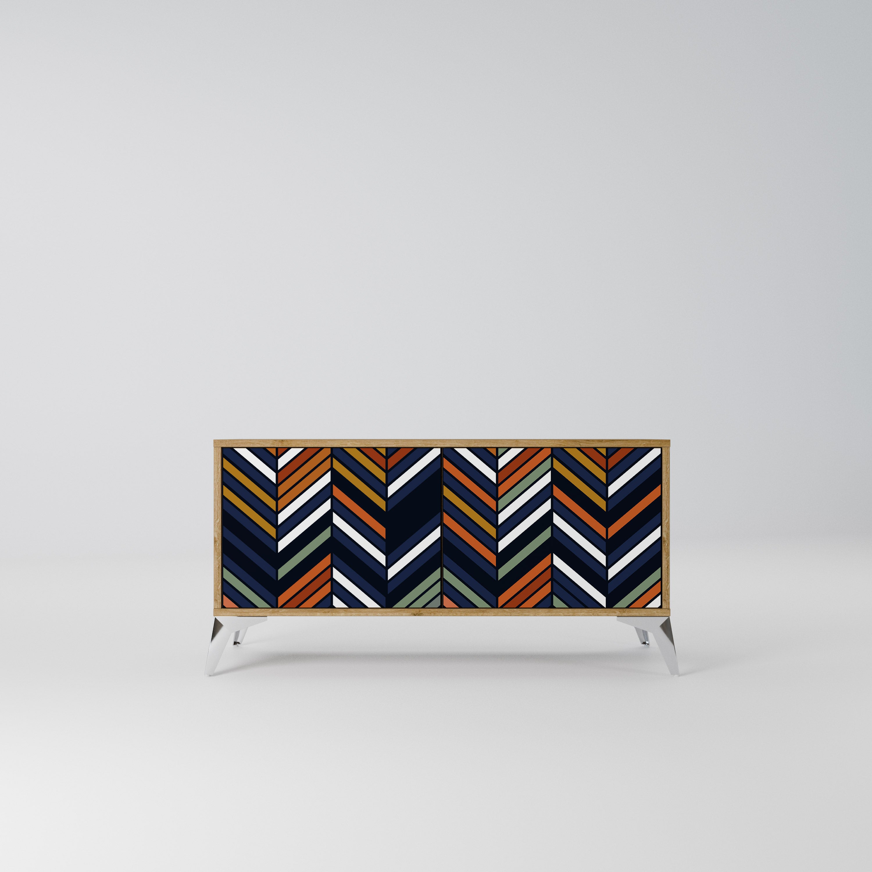 VIBRANT PATCHWORK Kompaktowa szafka RTV 2-drzwiowa