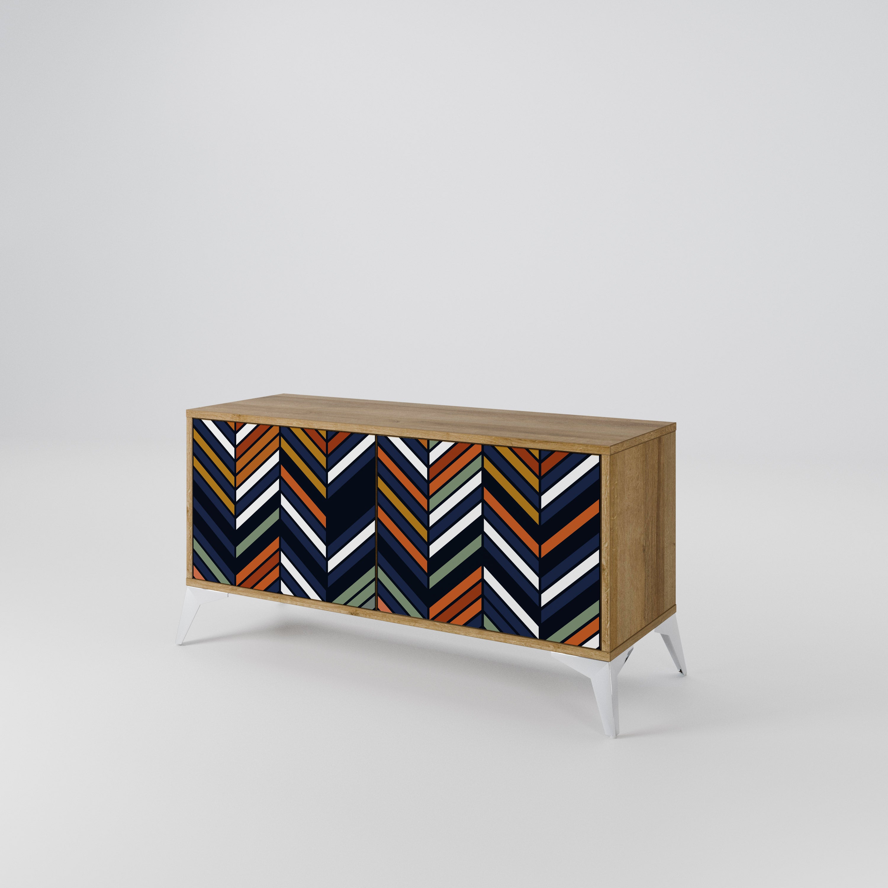 VIBRANT PATCHWORK Kompaktowa szafka RTV 2-drzwiowa