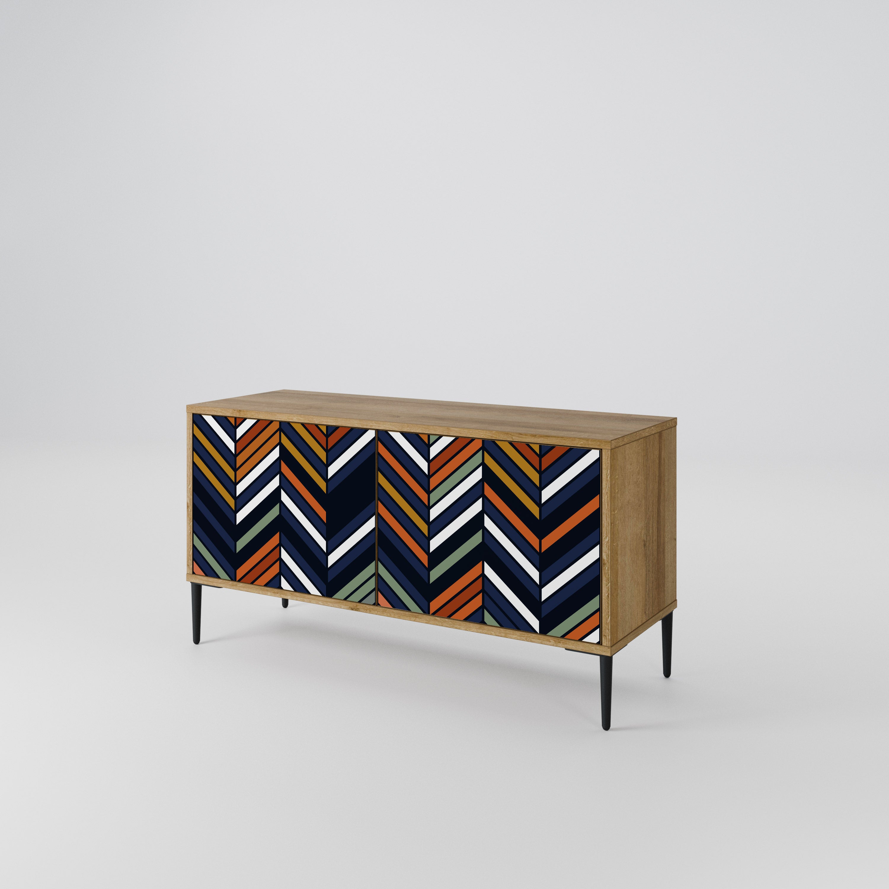 VIBRANT PATCHWORK Kompaktowa szafka RTV 2-drzwiowa