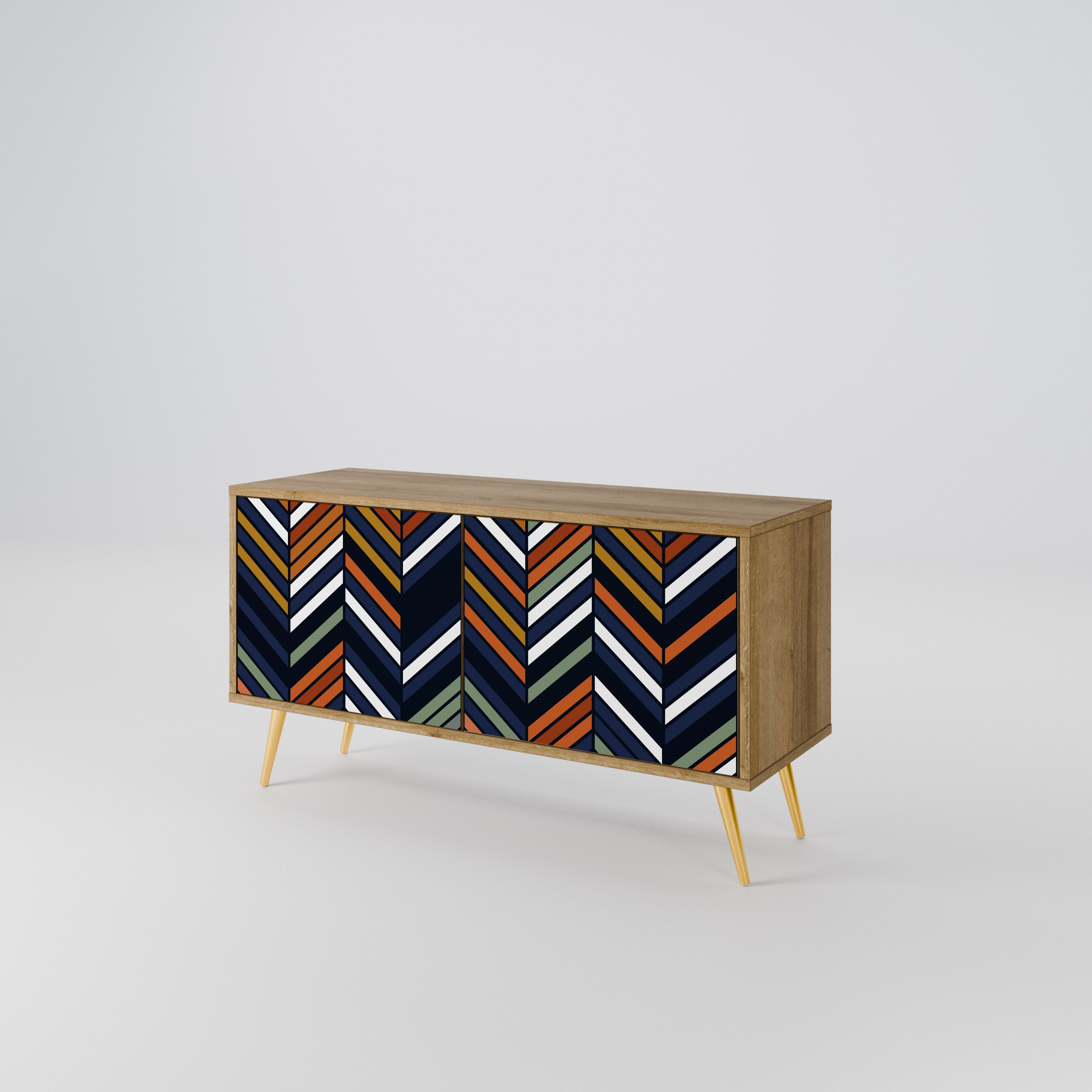 VIBRANT PATCHWORK Kompaktowa szafka RTV 2-drzwiowa