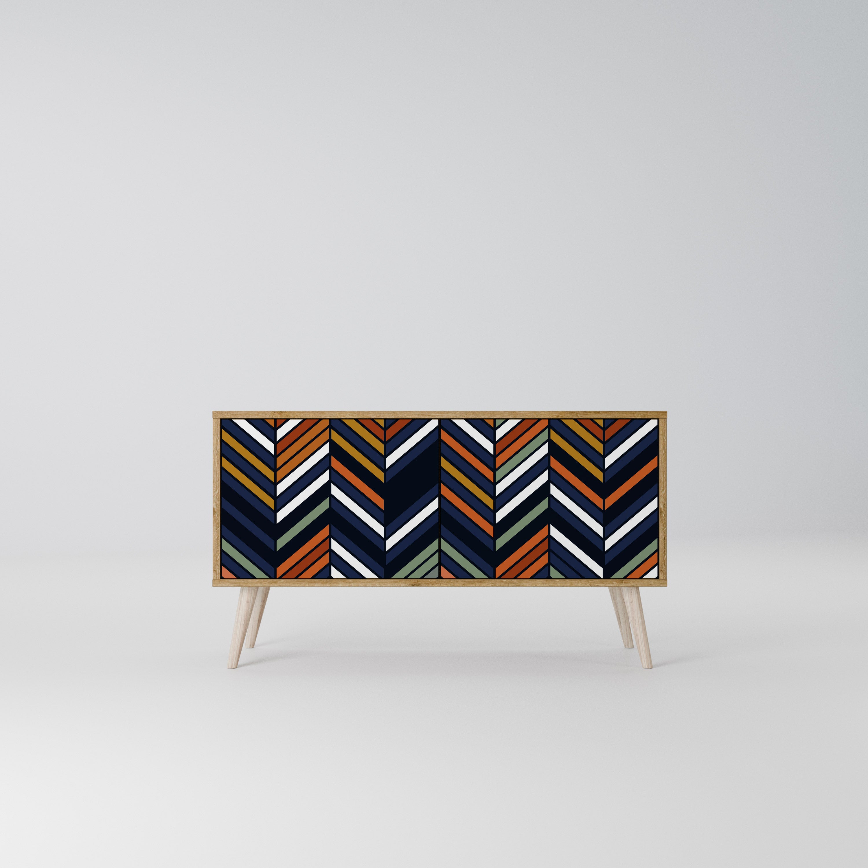 VIBRANT PATCHWORK Kompaktowa szafka RTV 2-drzwiowa