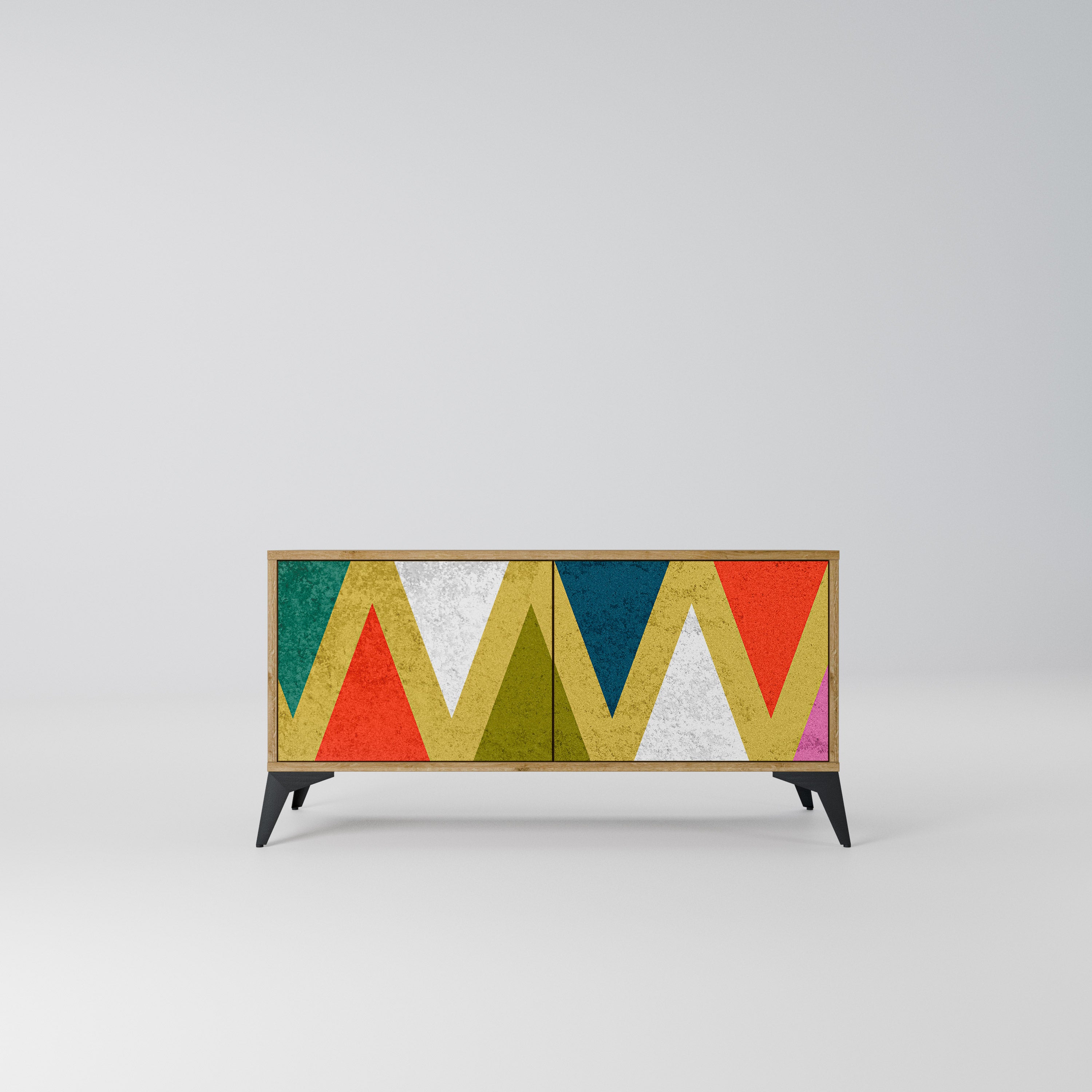 COLORFUL TRIANGLES Kompaktowa szafka RTV 2-drzwiowa
