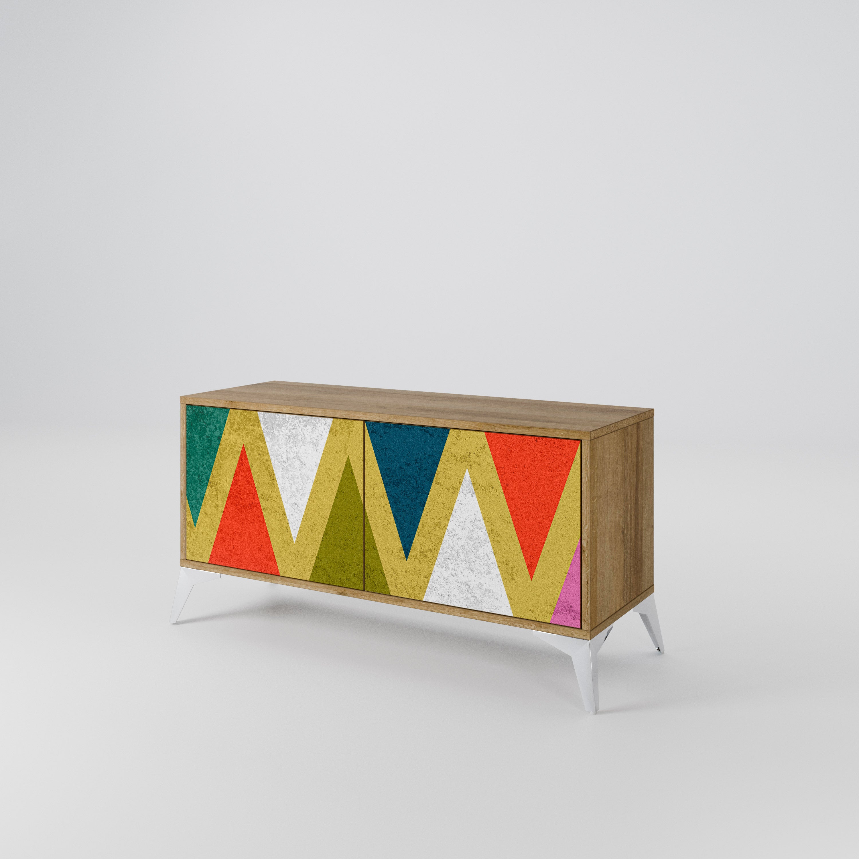 COLORFUL TRIANGLES Kompaktowa szafka RTV 2-drzwiowa