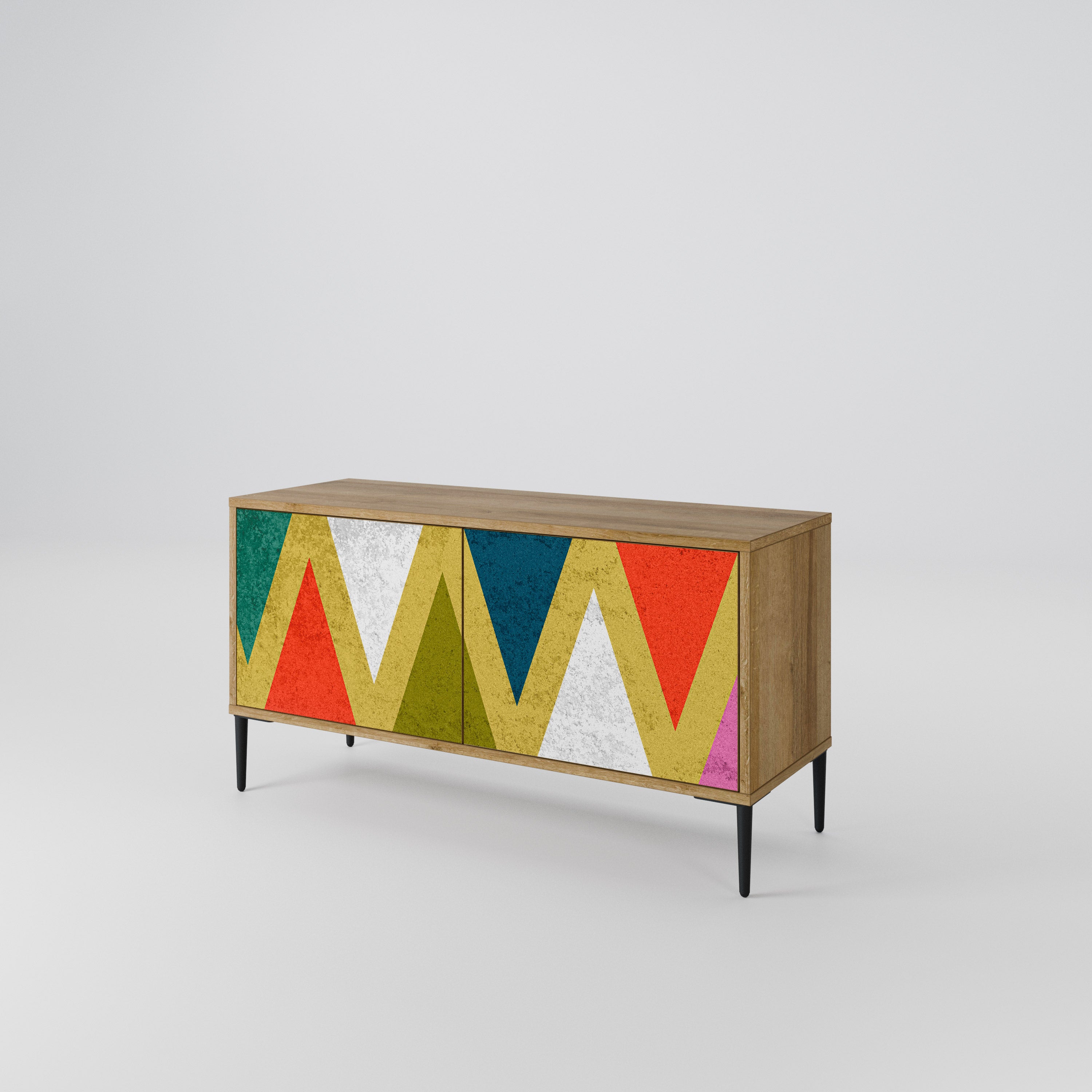 COLORFUL TRIANGLES Kompaktowa szafka RTV 2-drzwiowa