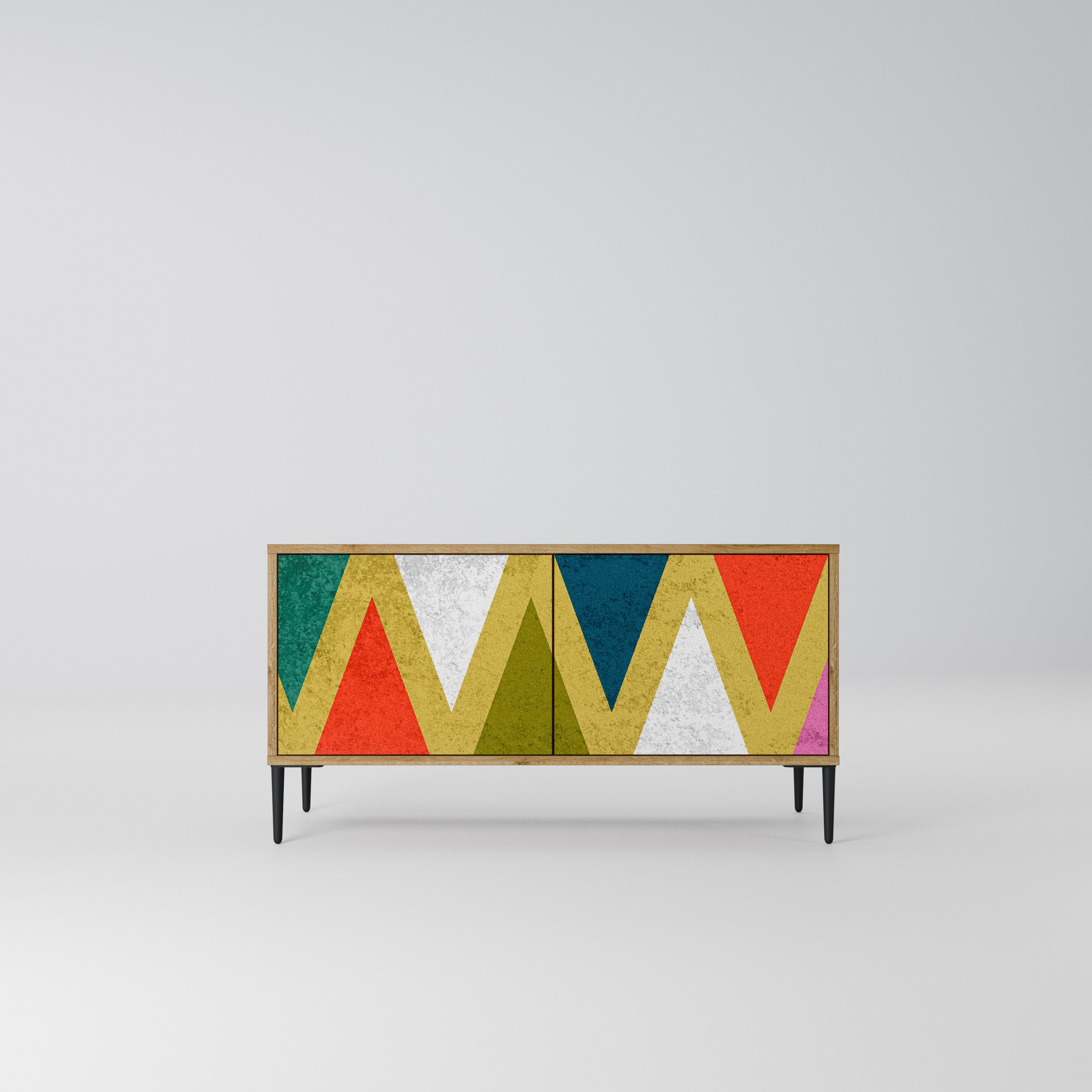 COLORFUL TRIANGLES Kompaktowa szafka RTV 2-drzwiowa