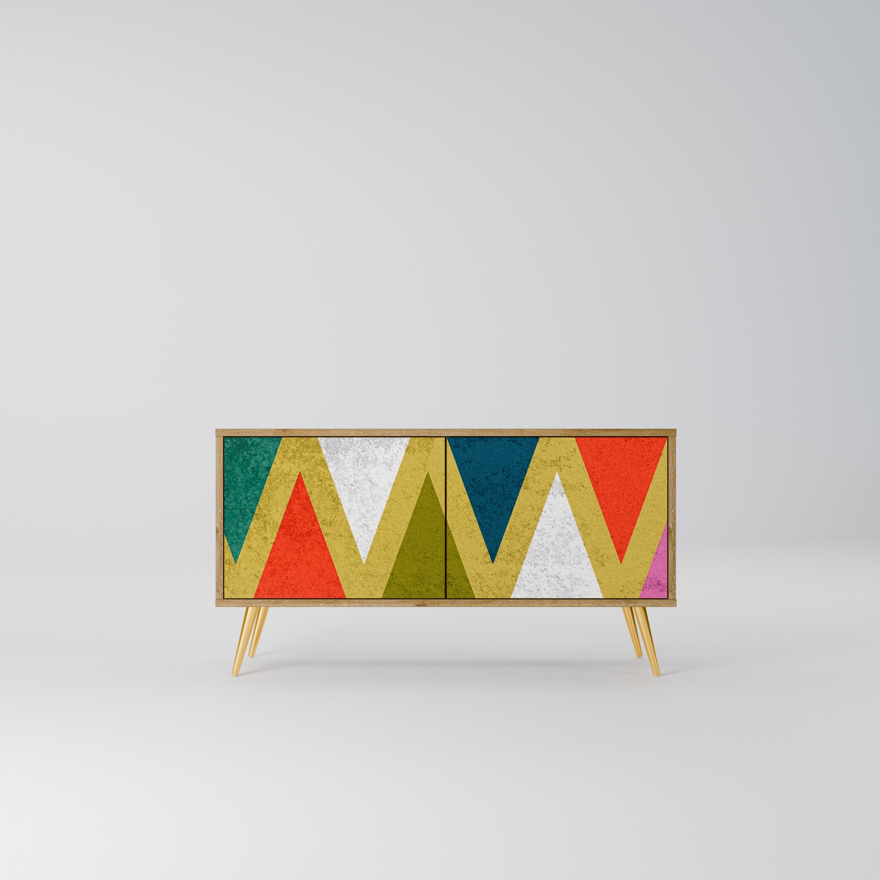 COLORFUL TRIANGLES Kompaktowa szafka RTV 2-drzwiowa
