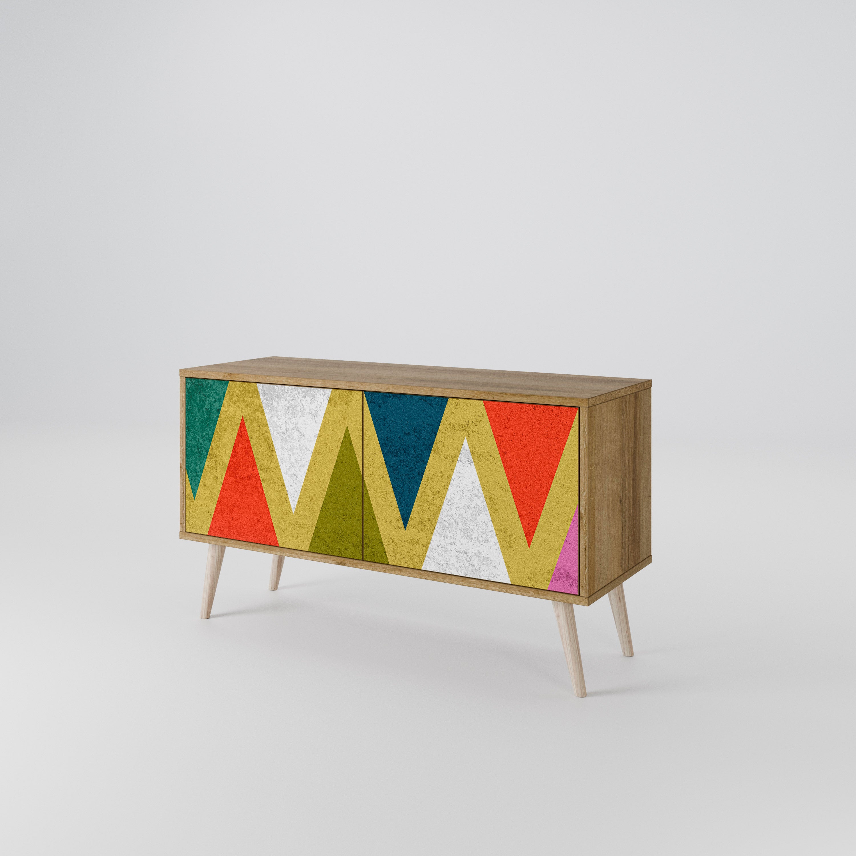 COLORFUL TRIANGLES Kompaktowa szafka RTV 2-drzwiowa