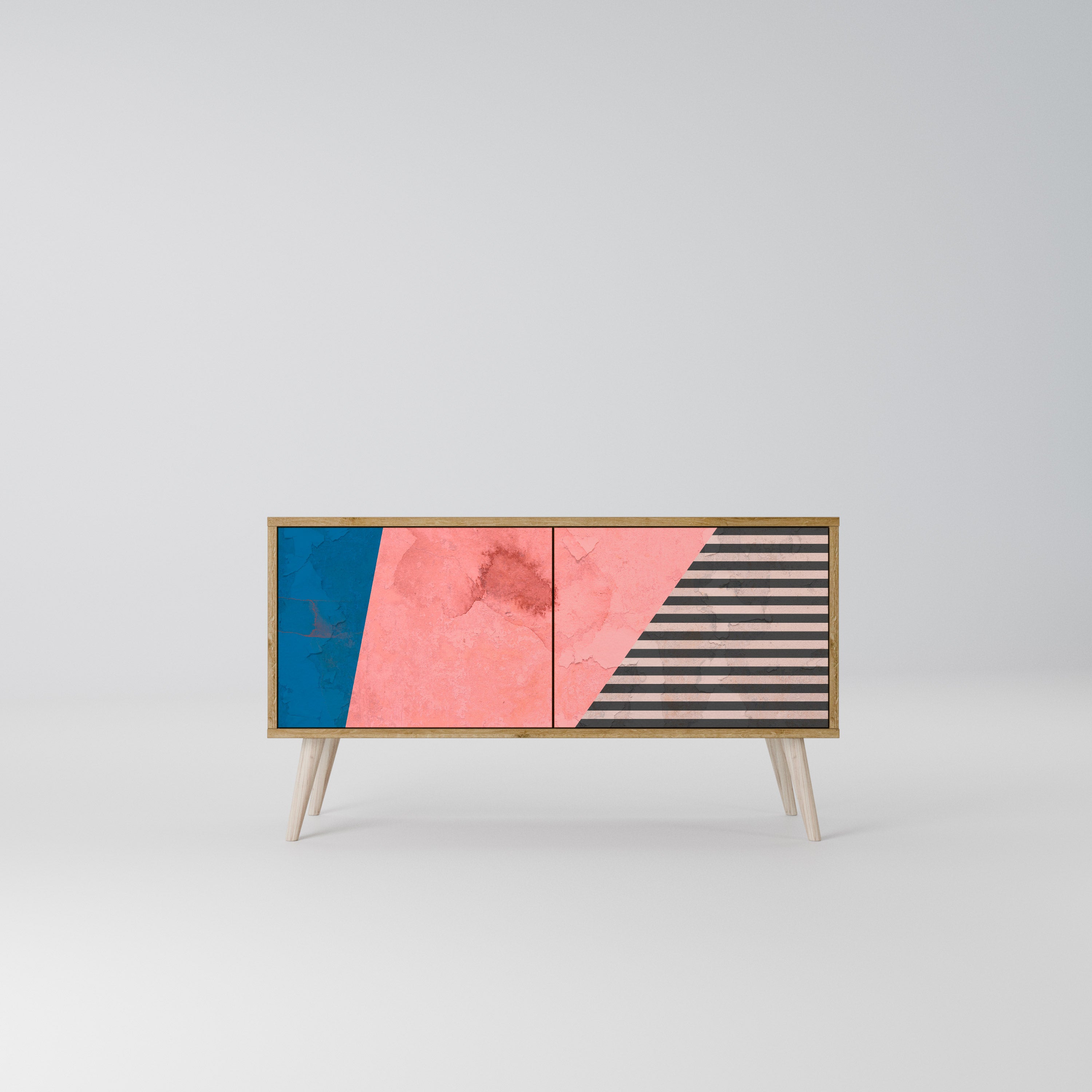 GLAMOROUS STRIPE Kompaktowa szafka RTV 2-drzwiowa