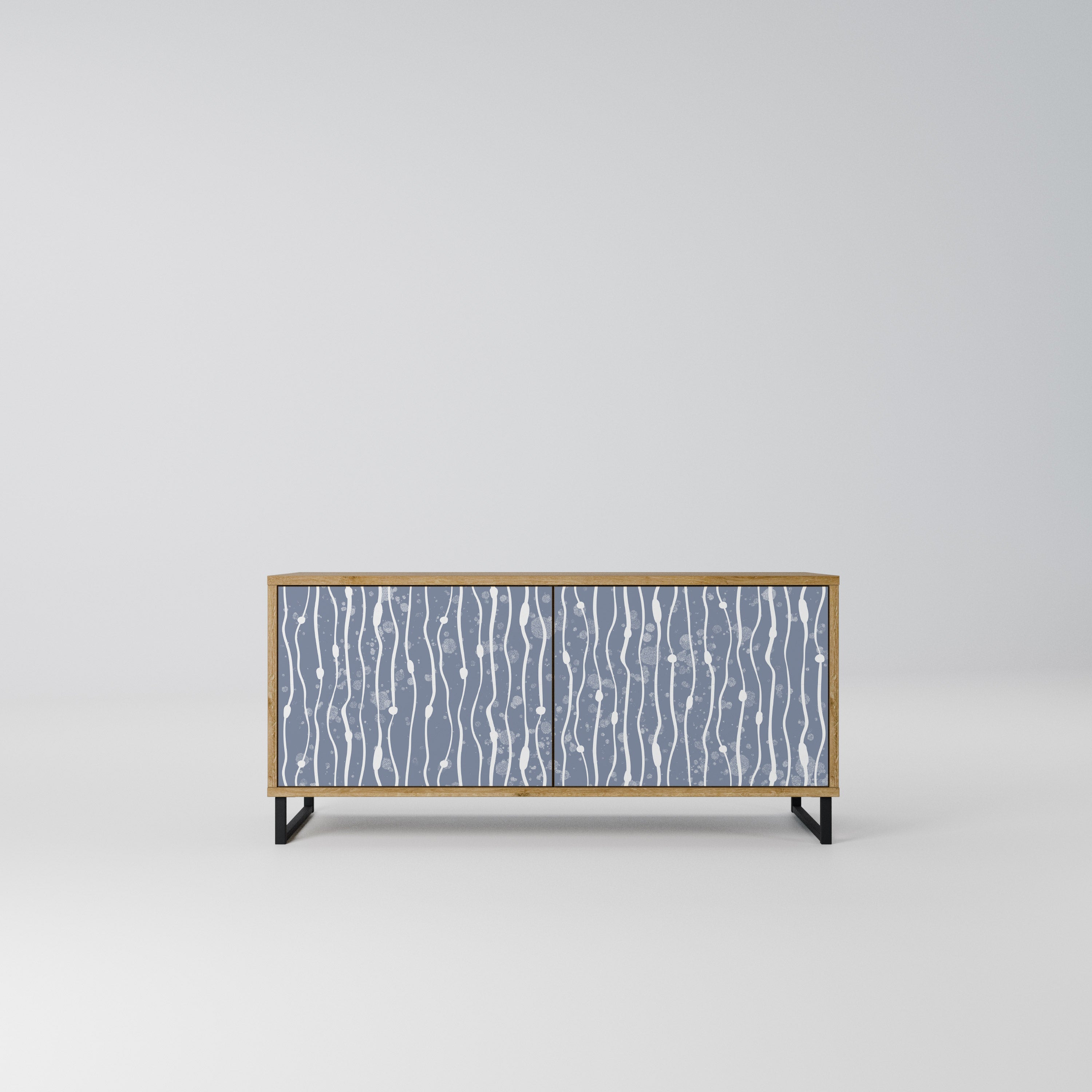 GRAPHITE RAIN Kompaktowa szafka RTV 2-drzwiowa