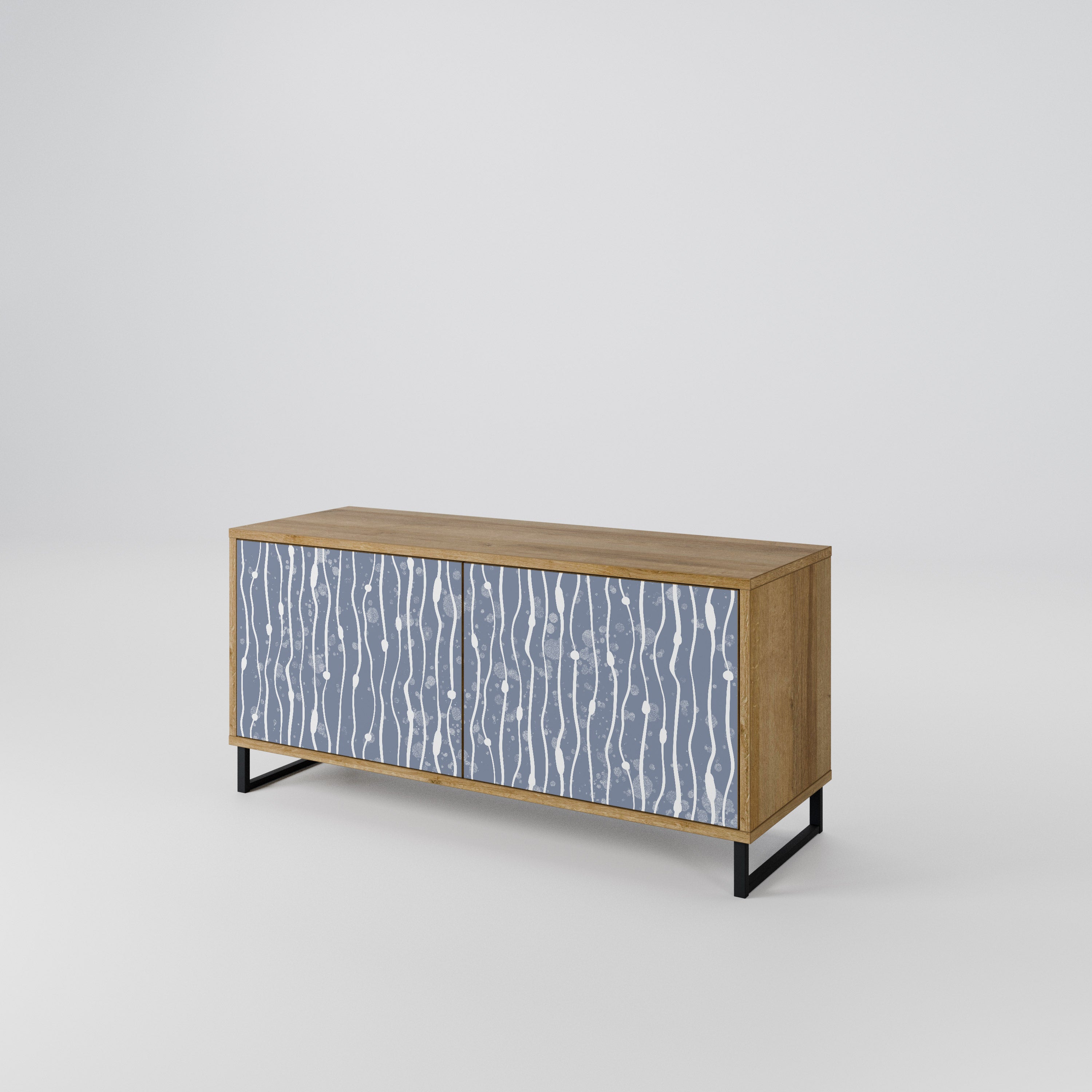 GRAPHITE RAIN Kompaktowa szafka RTV 2-drzwiowa