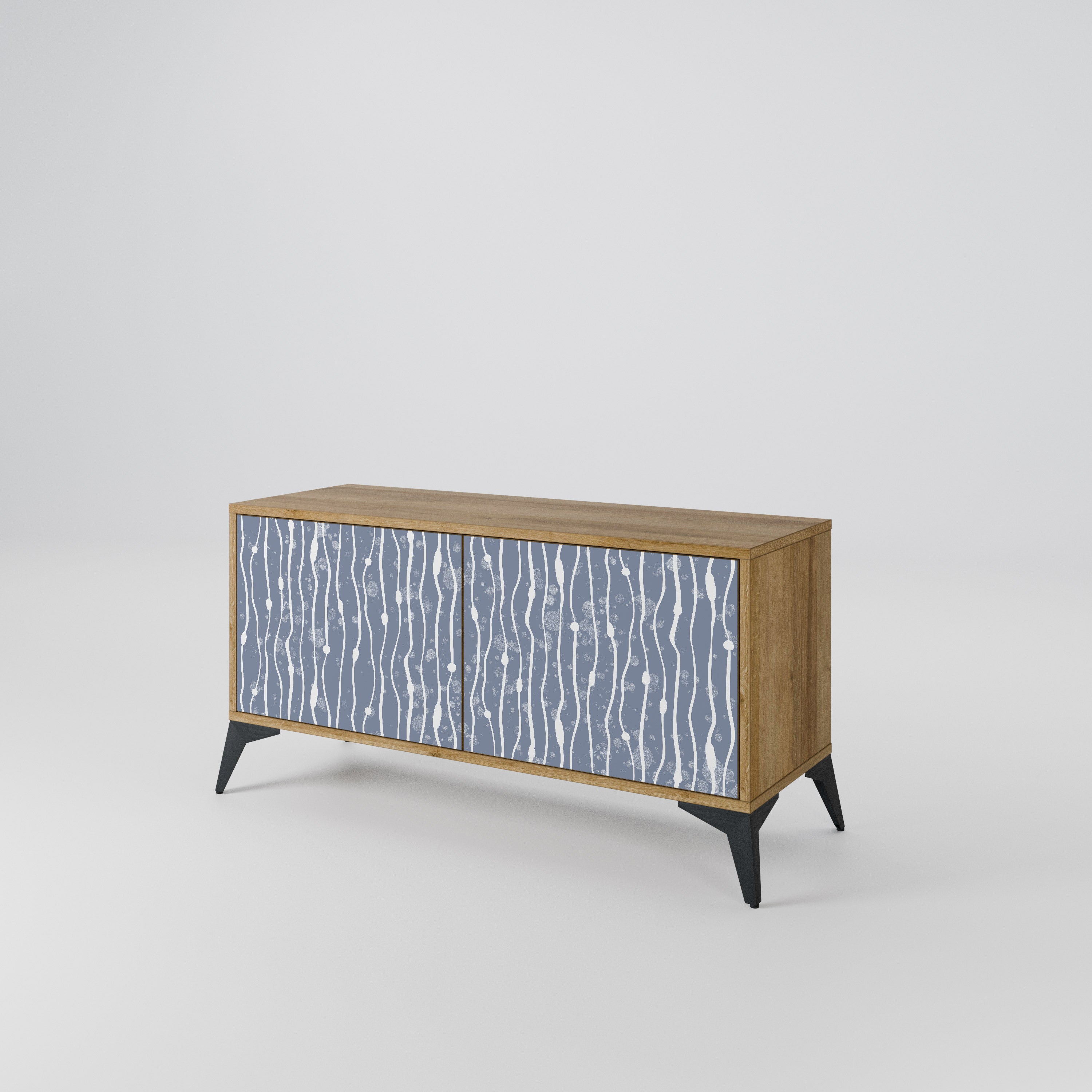 GRAPHITE RAIN Kompaktowa szafka RTV 2-drzwiowa