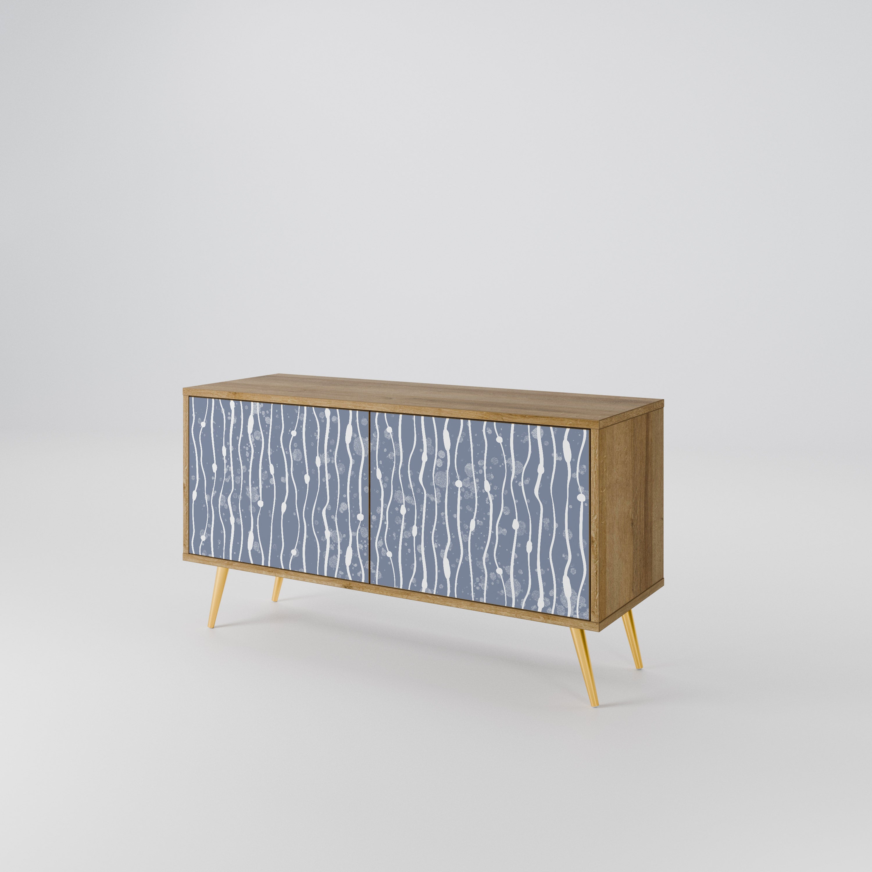 GRAPHITE RAIN Kompaktowa szafka RTV 2-drzwiowa