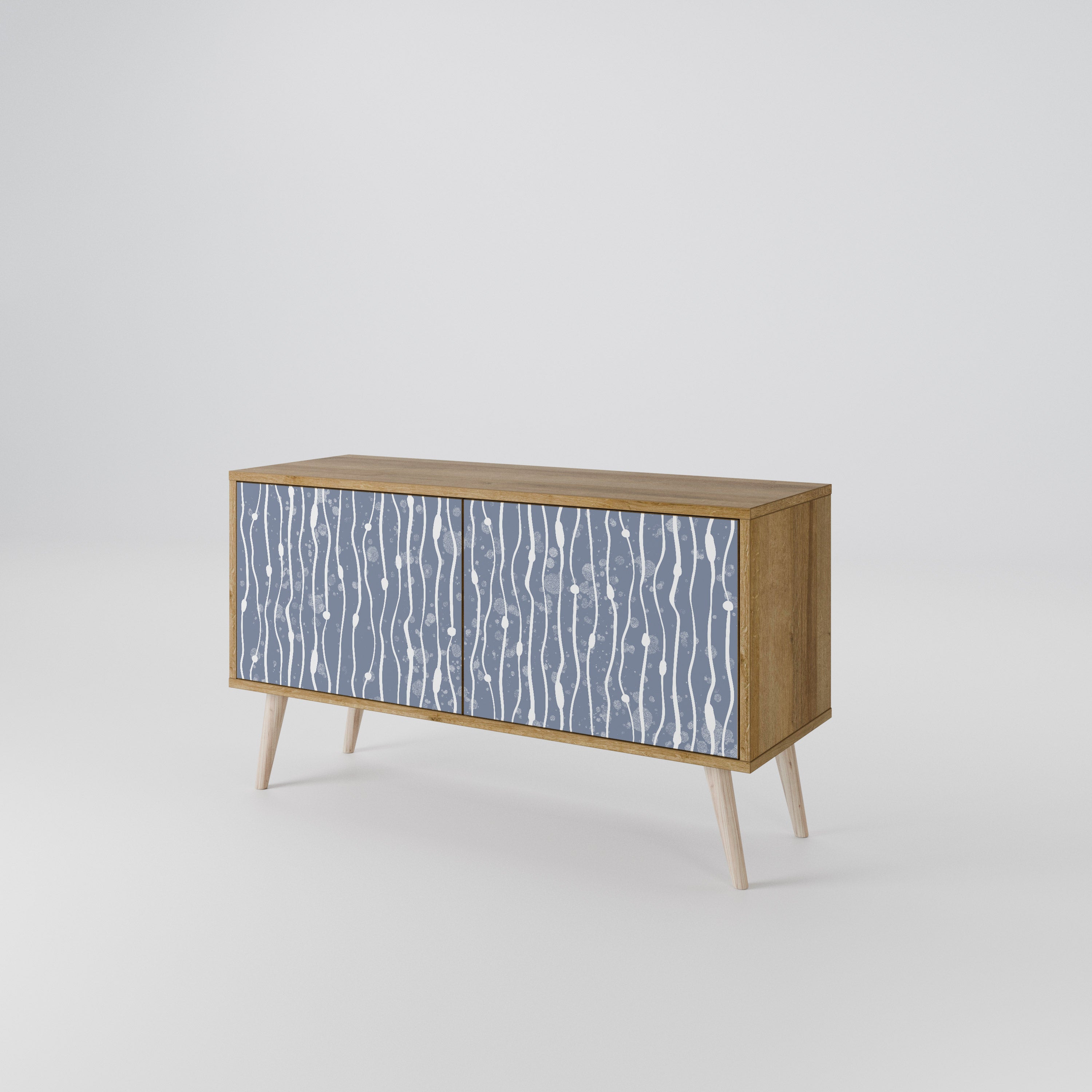 GRAPHITE RAIN Kompaktowa szafka RTV 2-drzwiowa