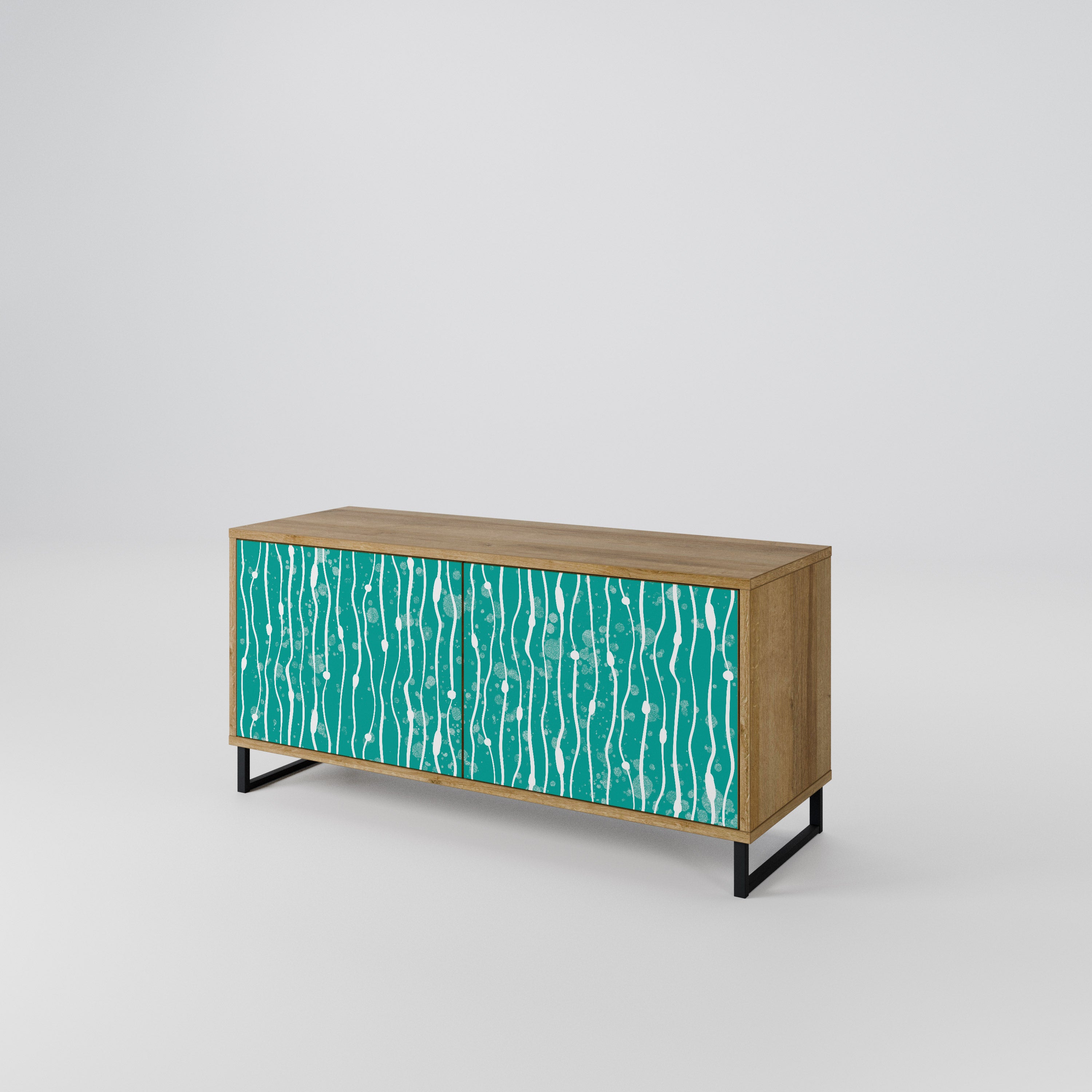 TURQUOISE RAIN Kompaktowa szafka RTV 2-drzwiowa