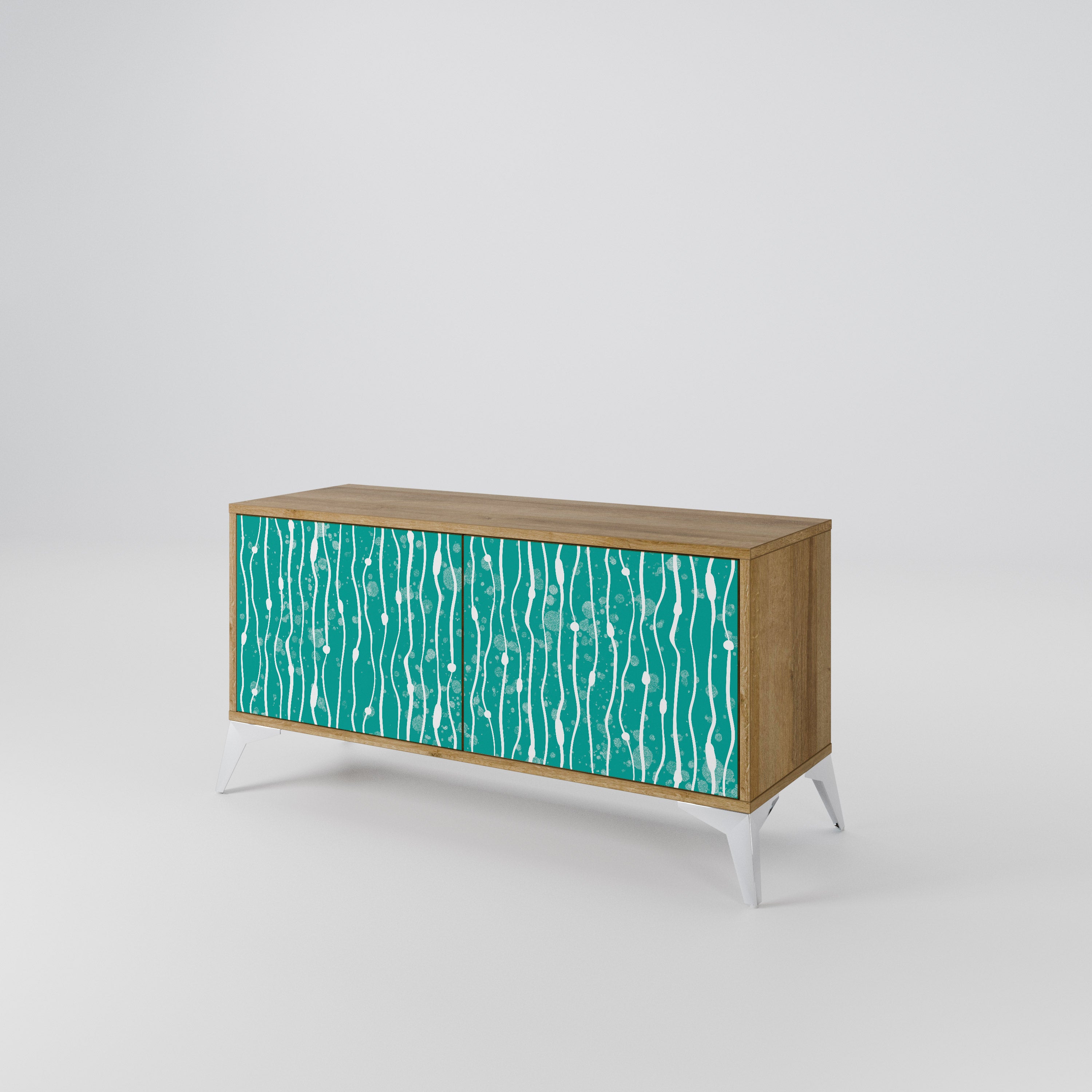 TURQUOISE RAIN Kompaktowa szafka RTV 2-drzwiowa