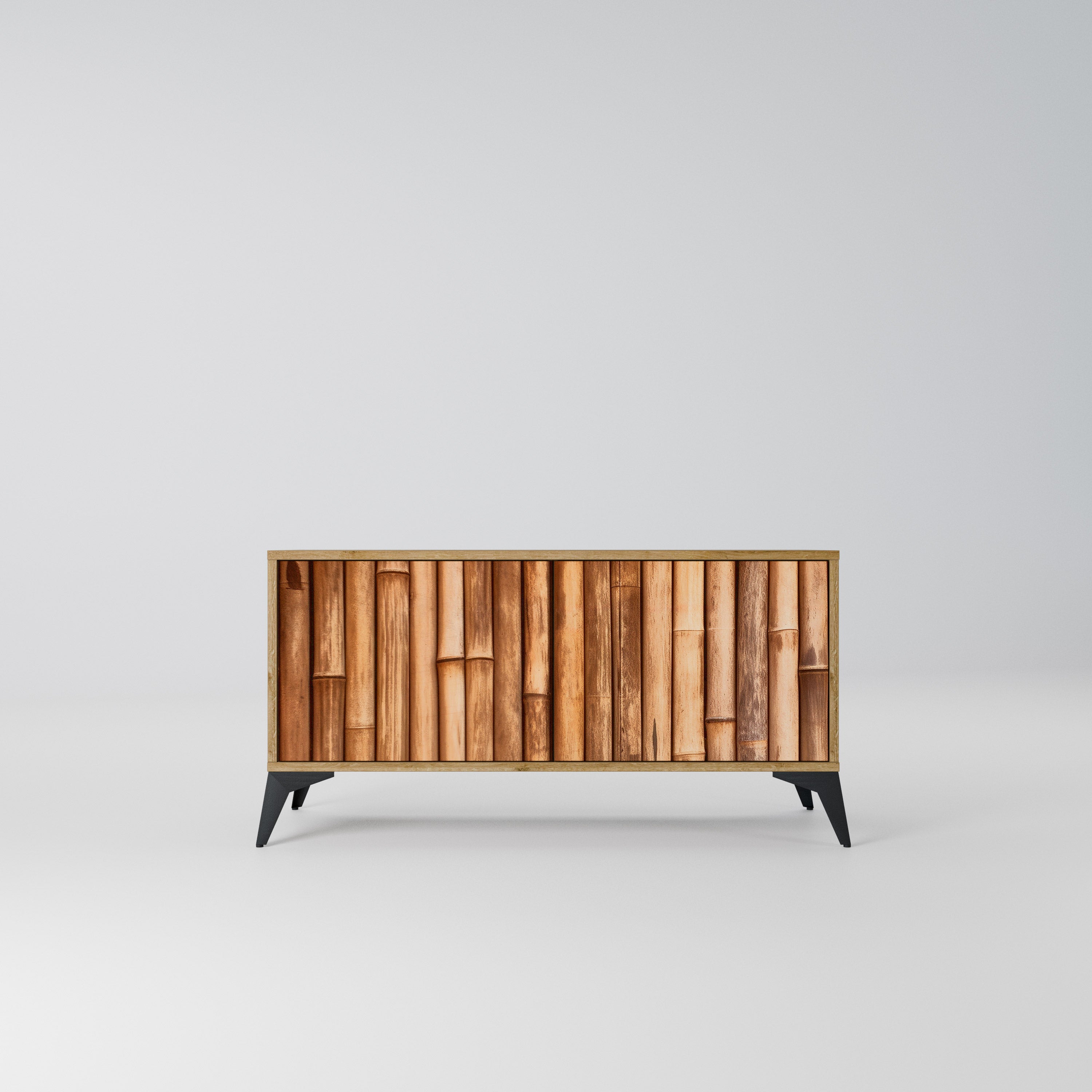 NATURAL WOOD Kompaktowa szafka RTV 2-drzwiowa
