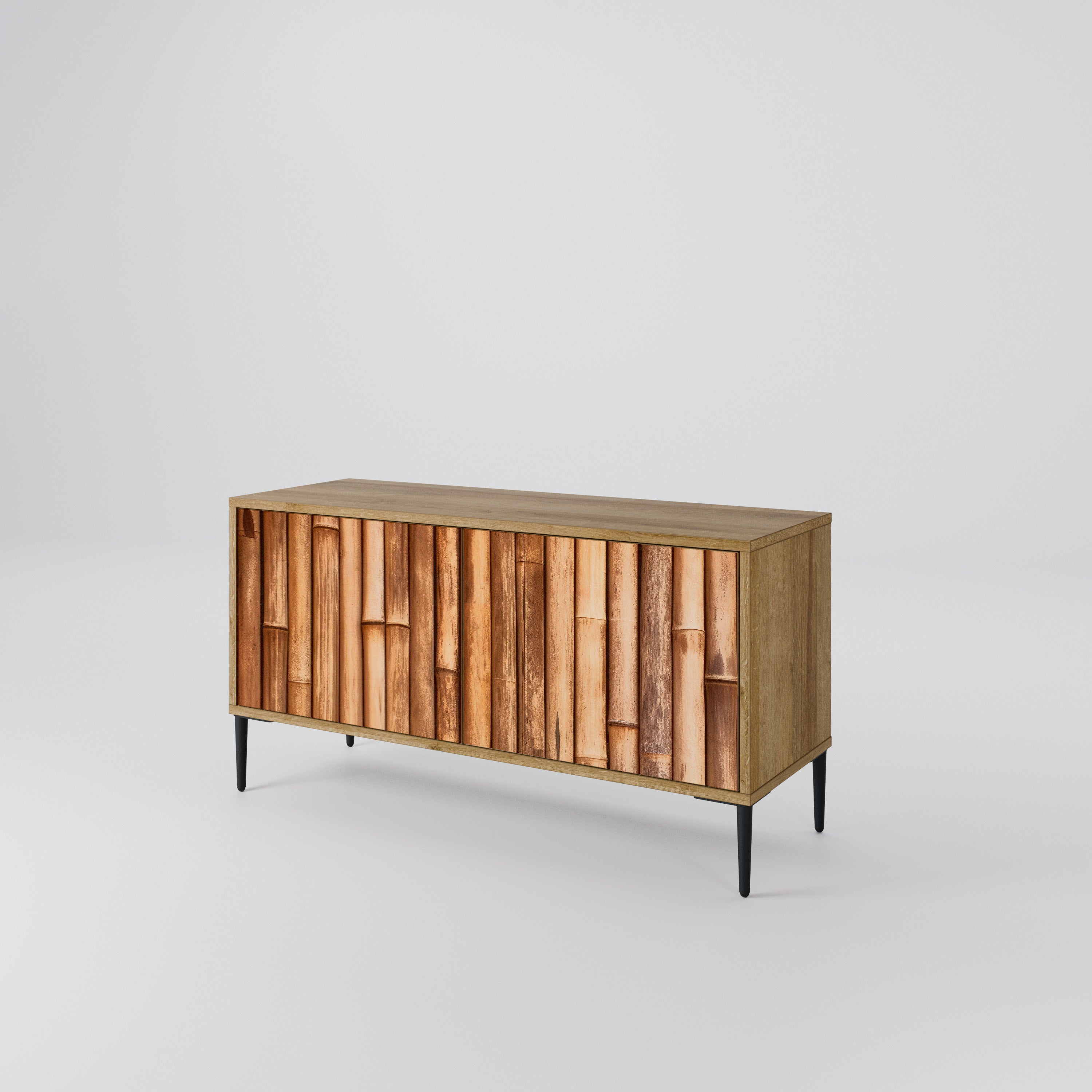 NATURAL WOOD Kompaktowa szafka RTV 2-drzwiowa
