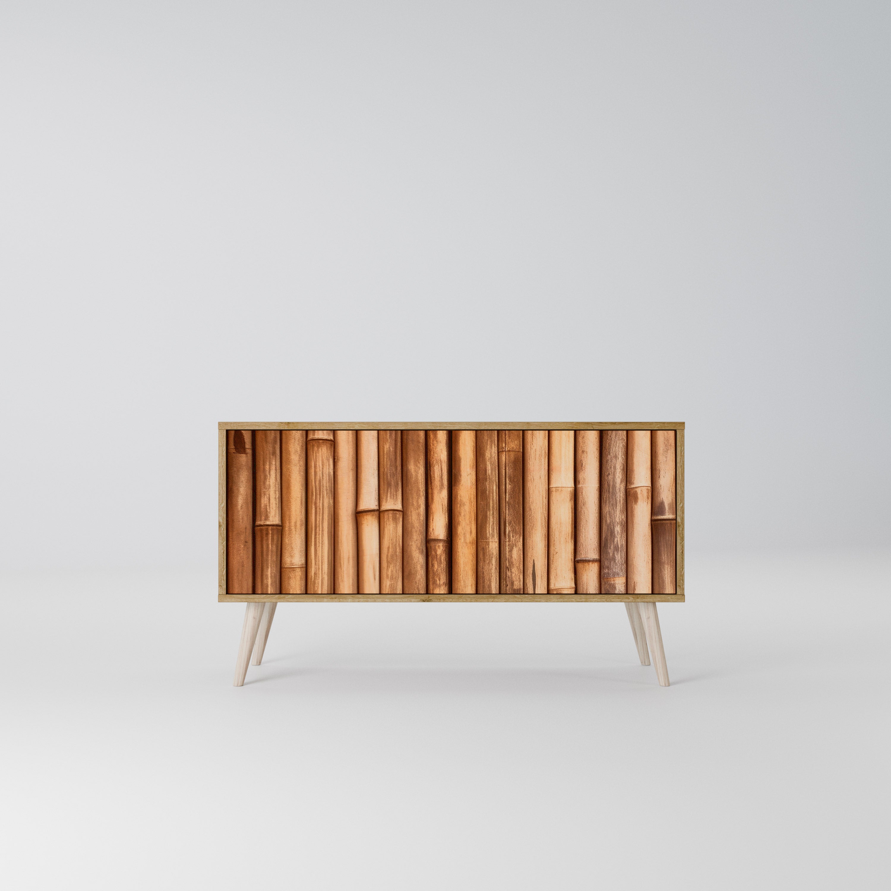 NATURAL WOOD Kompaktowa szafka RTV 2-drzwiowa