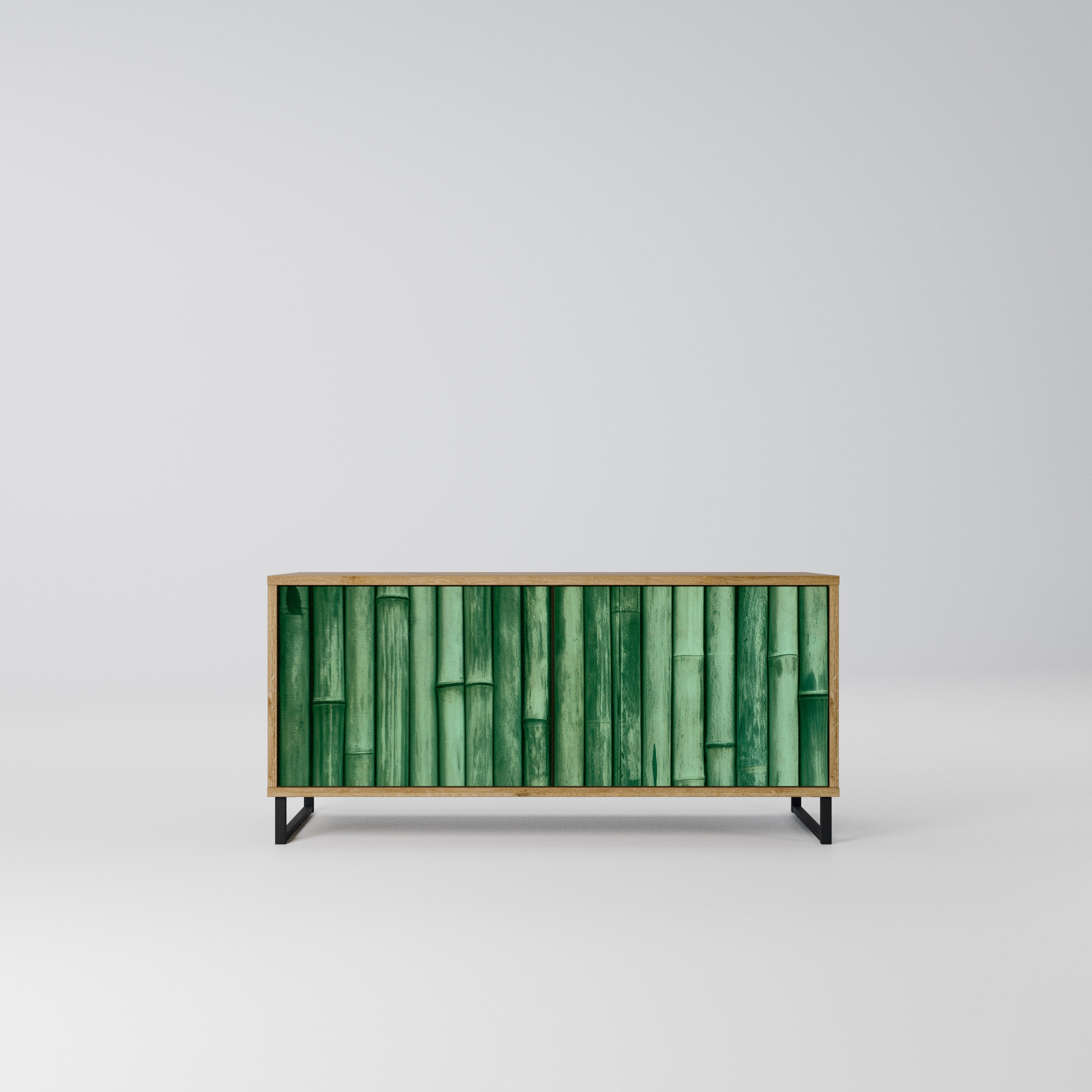 NATURAL GREEN Kompaktowa szafka RTV 2-drzwiowa