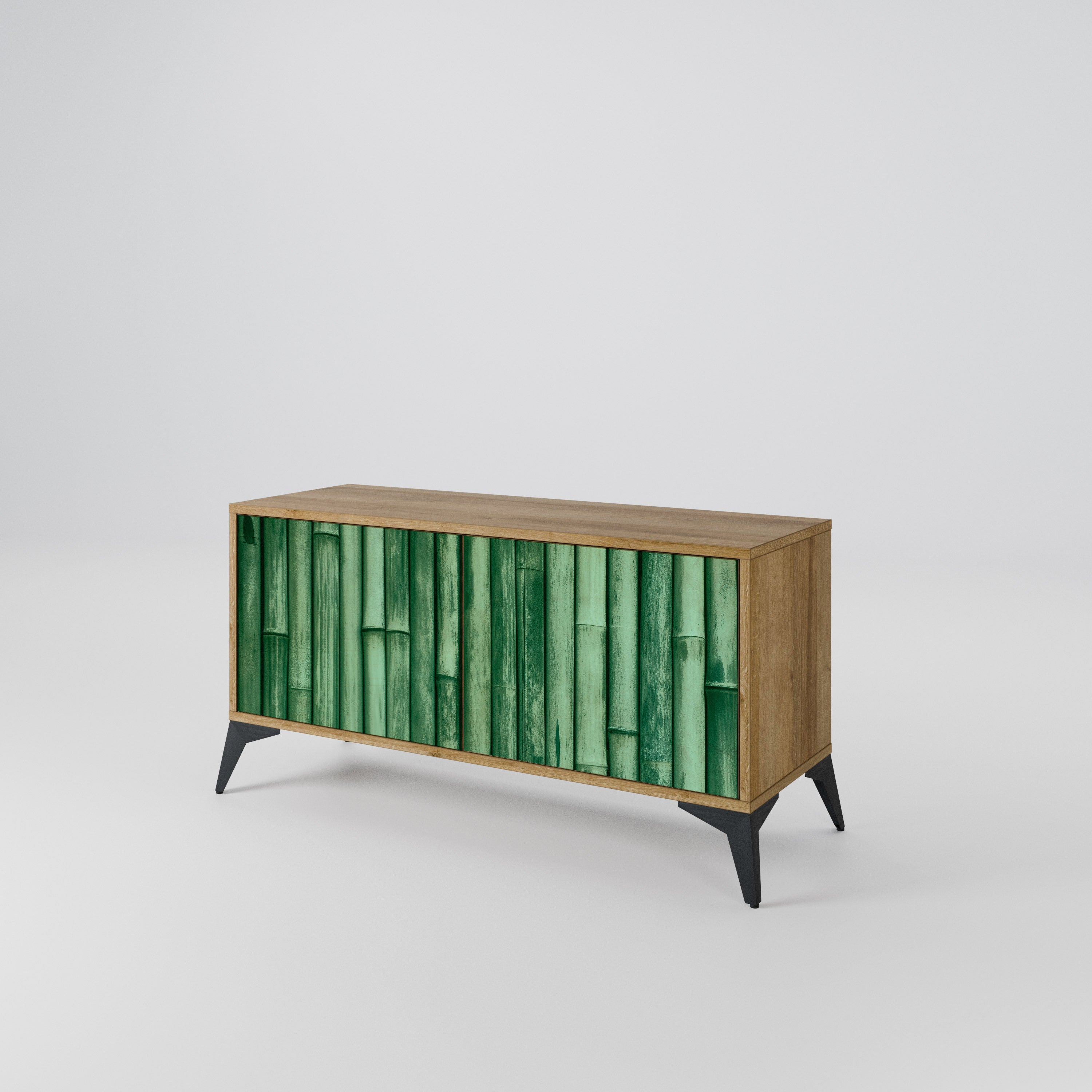 NATURAL GREEN Kompaktowa szafka RTV 2-drzwiowa