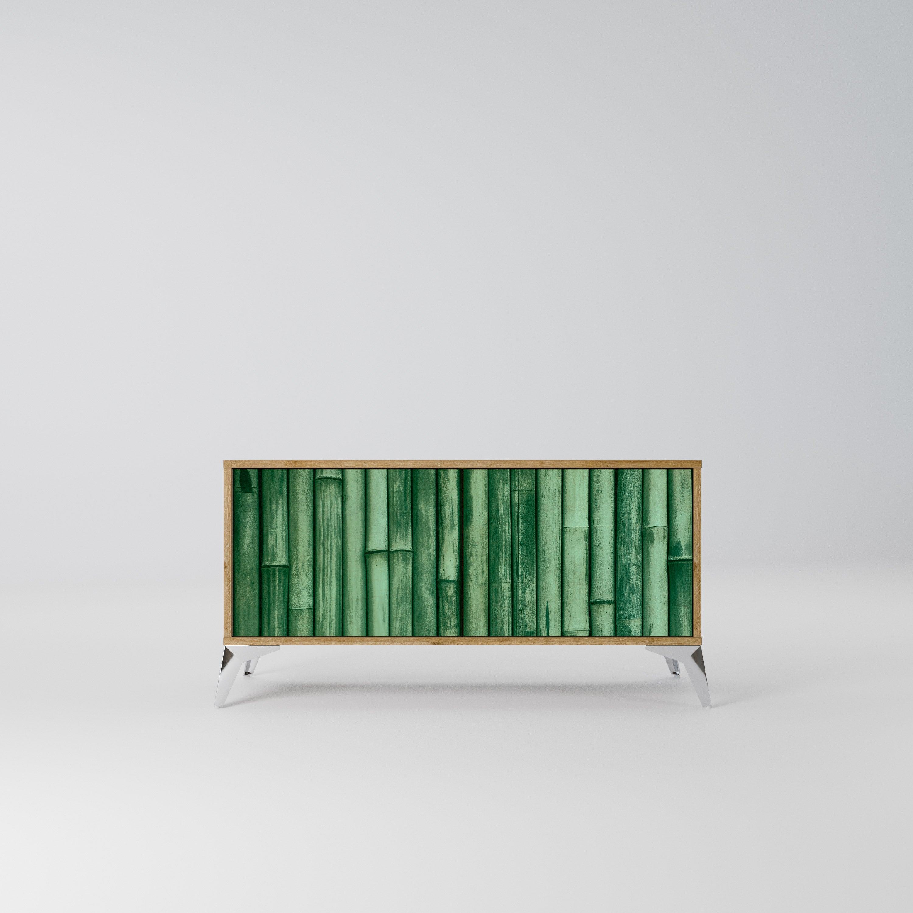 NATURAL GREEN Kompaktowa szafka RTV 2-drzwiowa