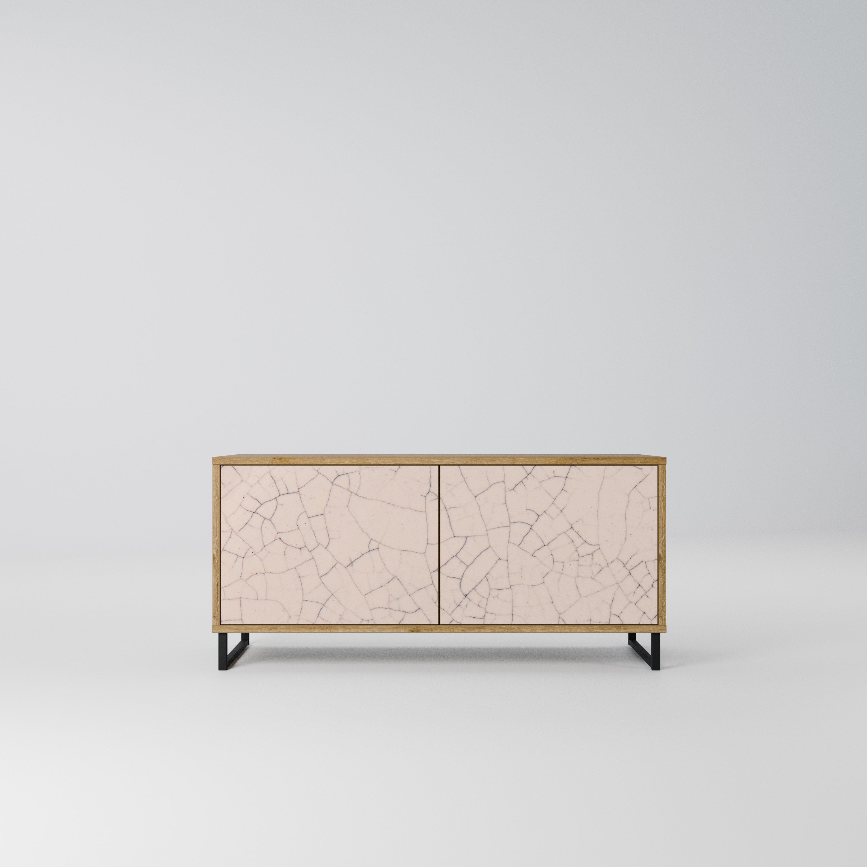 CERAMIC TEXTURE Kompaktowa szafka RTV 2-drzwiowa