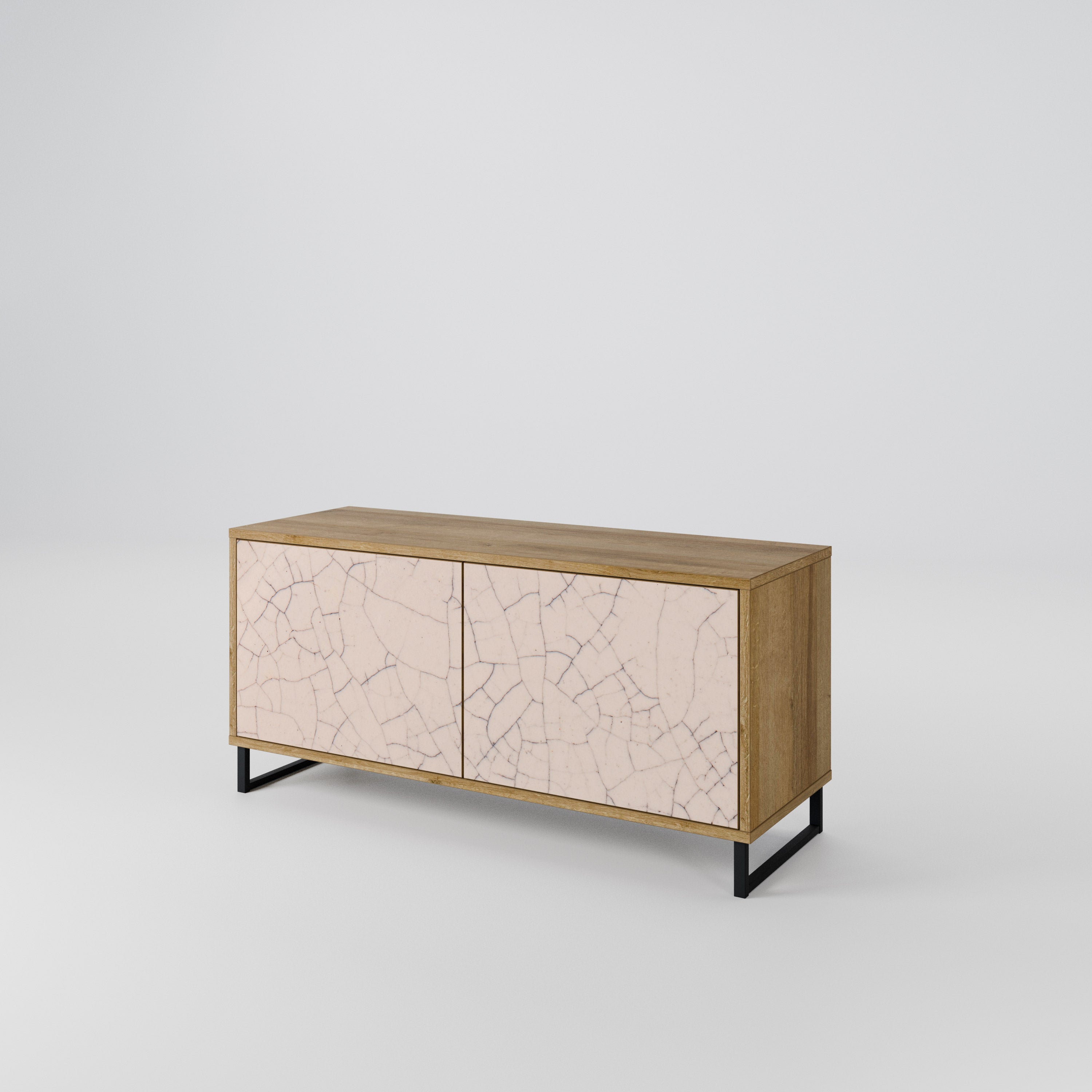 CERAMIC TEXTURE Kompaktowa szafka RTV 2-drzwiowa
