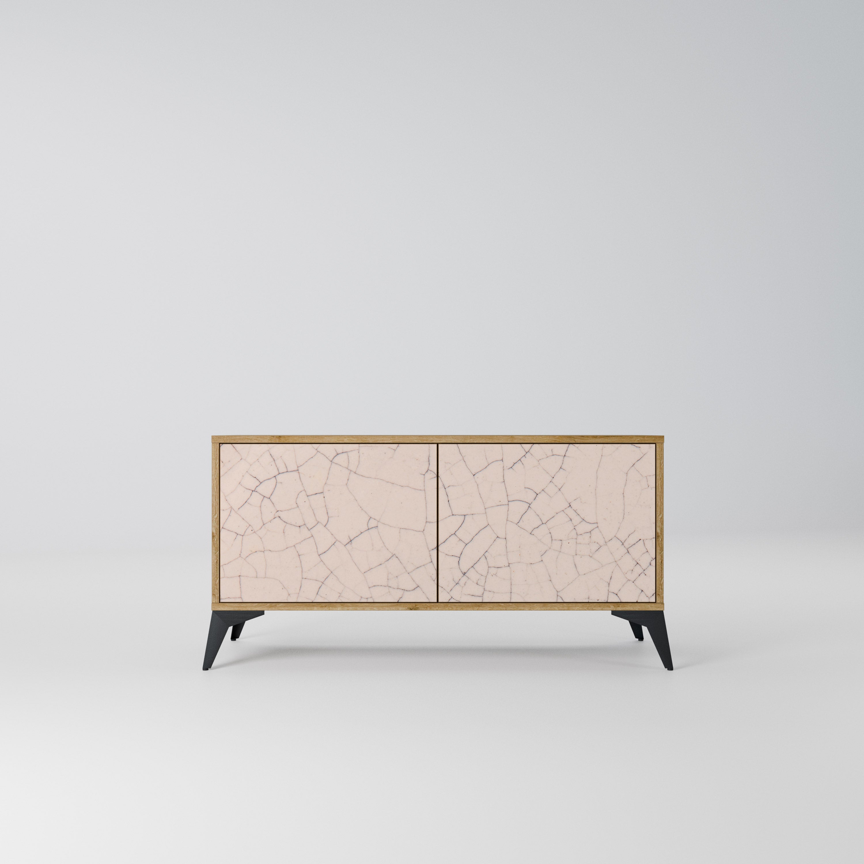 CERAMIC TEXTURE Kompaktowa szafka RTV 2-drzwiowa
