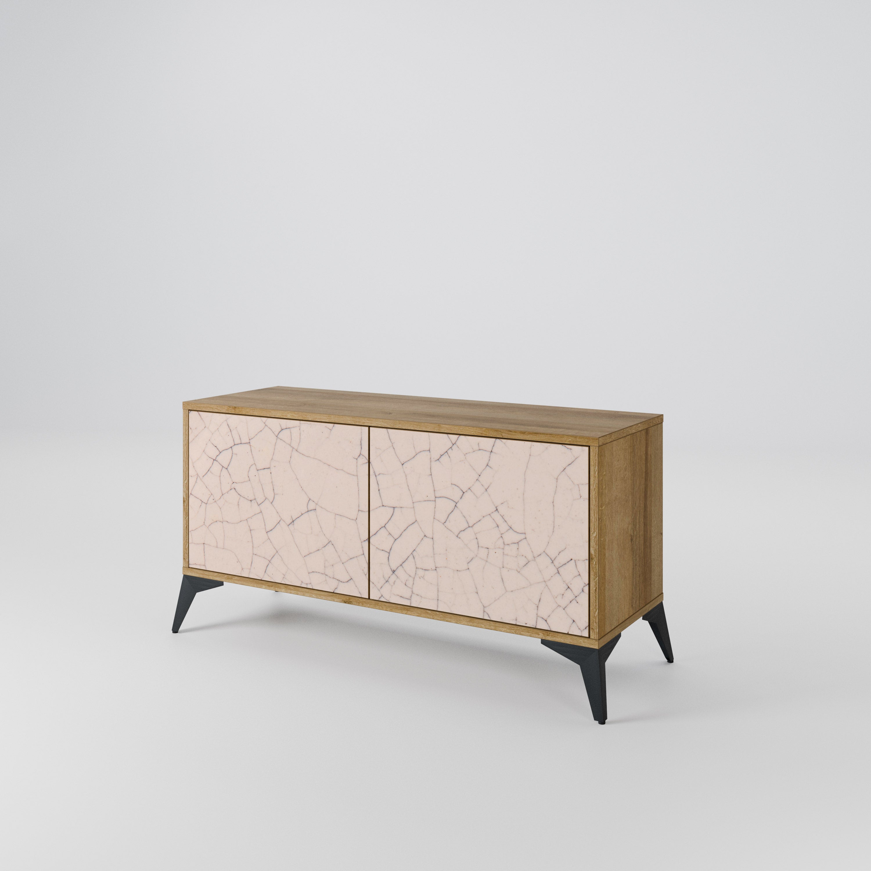 CERAMIC TEXTURE Kompaktowa szafka RTV 2-drzwiowa