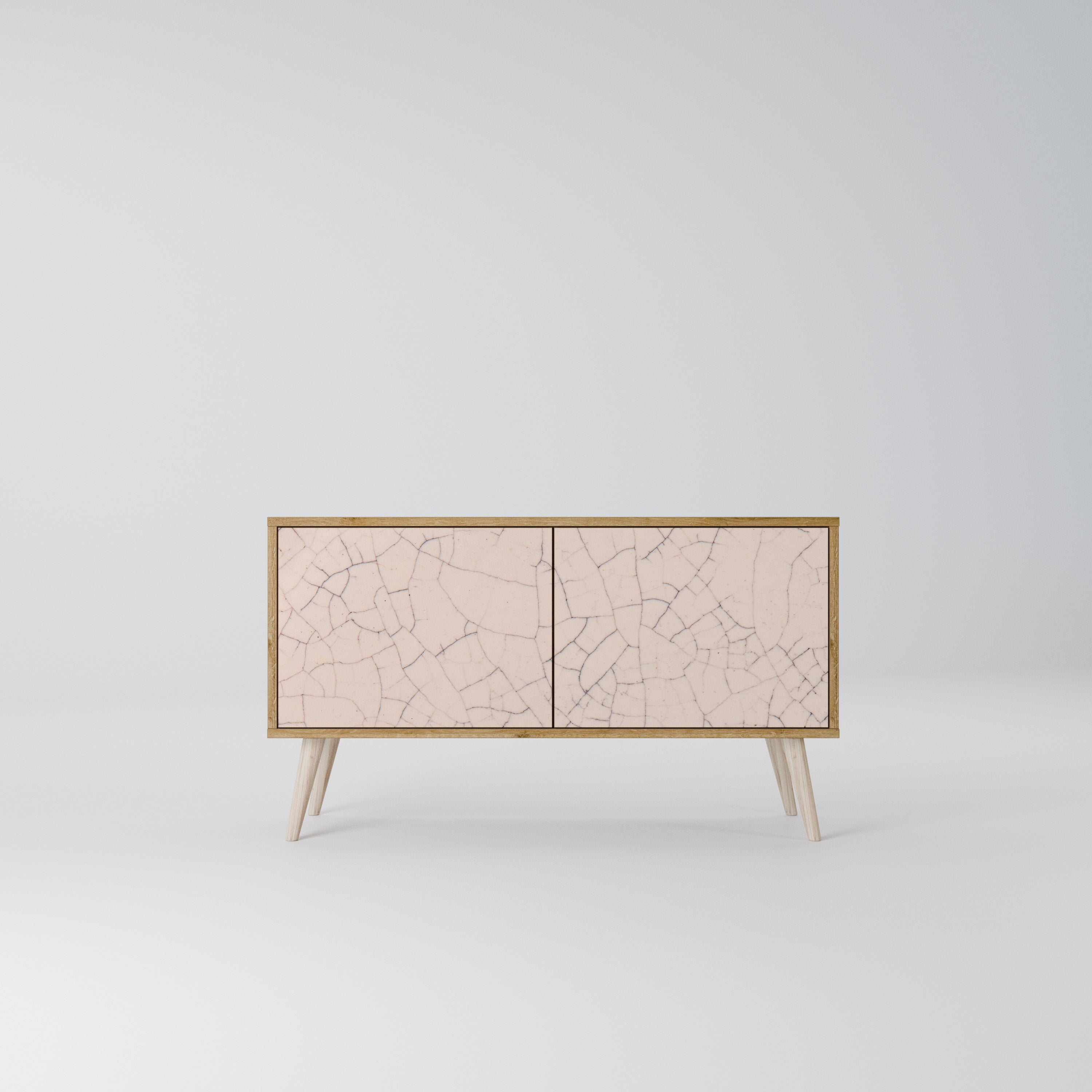 CERAMIC TEXTURE Kompaktowa szafka RTV 2-drzwiowa