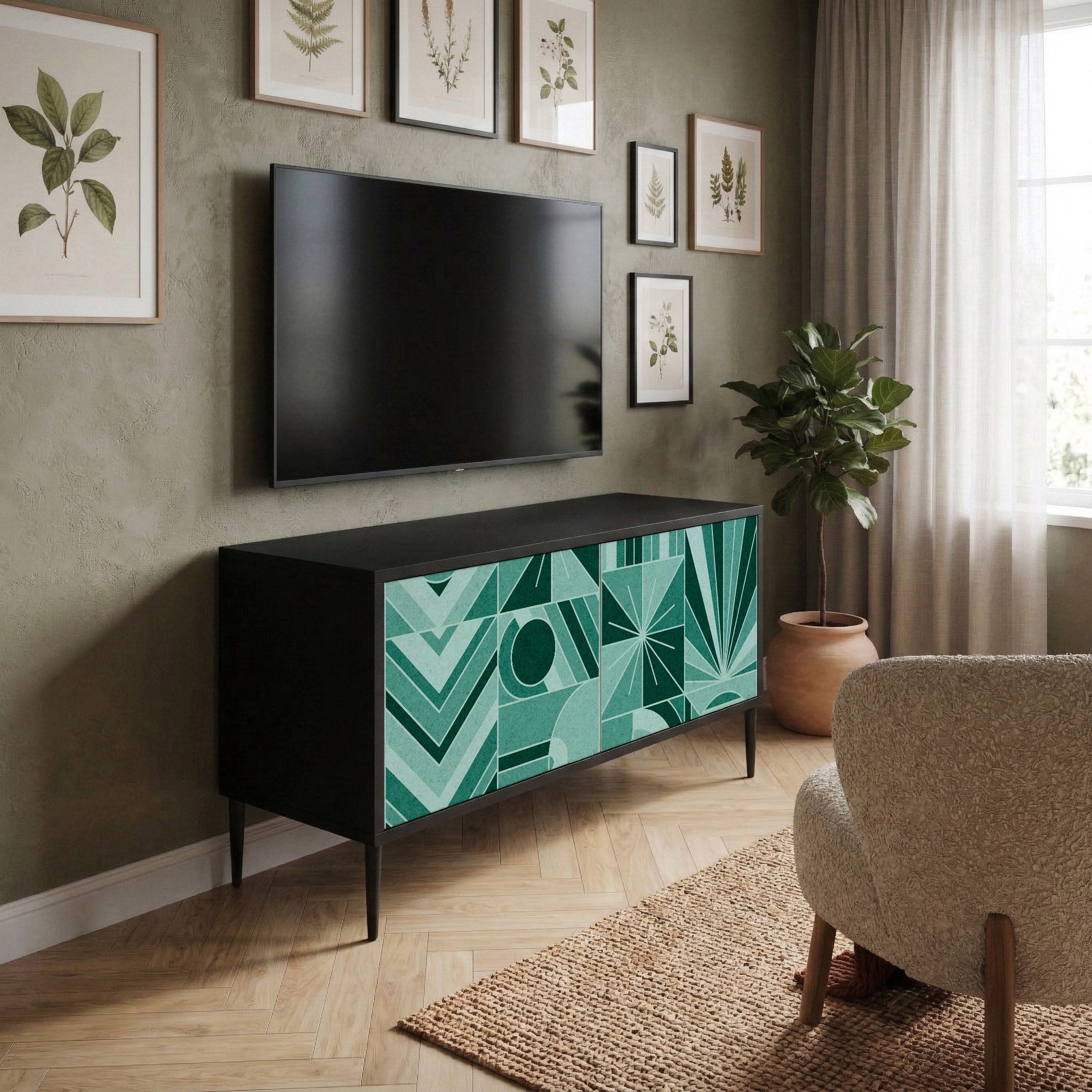 HARMONIC GRID Kompaktowa szafka RTV 2-drzwiowa