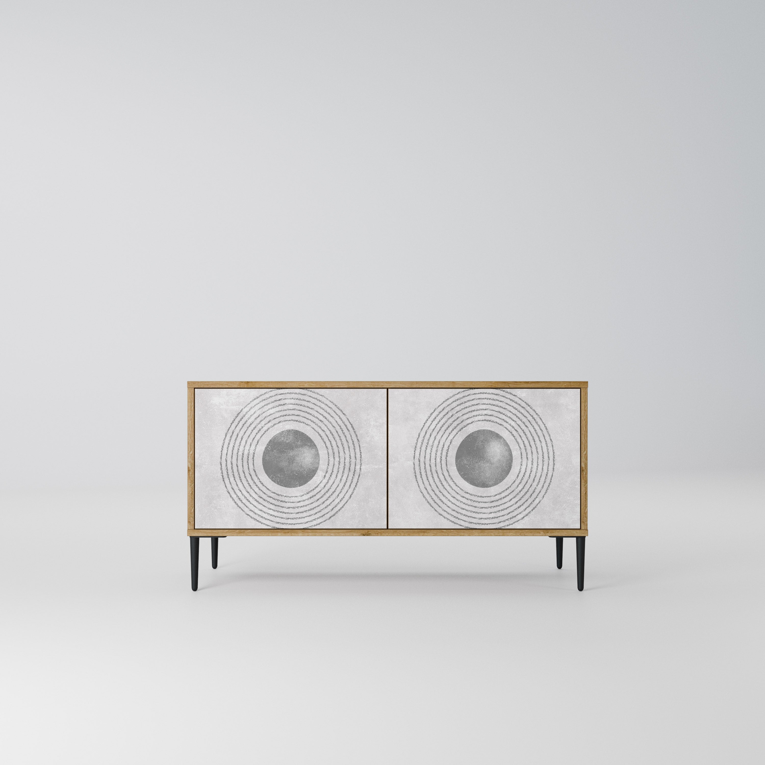 SOLID CIRCLES Kompaktowa szafka RTV 2-drzwiowa