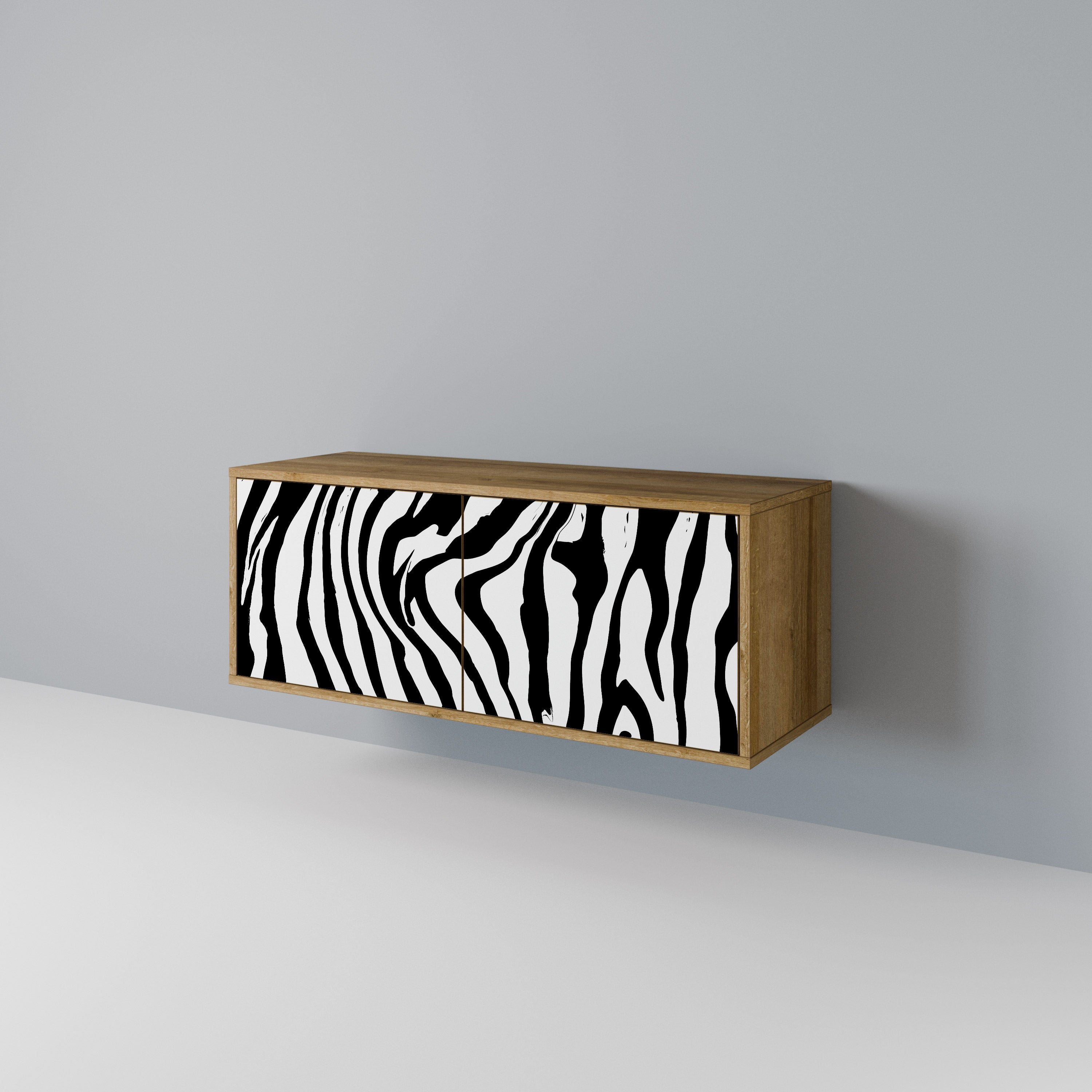 SPLENDID ZEBRA Kompaktowa szafka RTV 2-drzwiowa