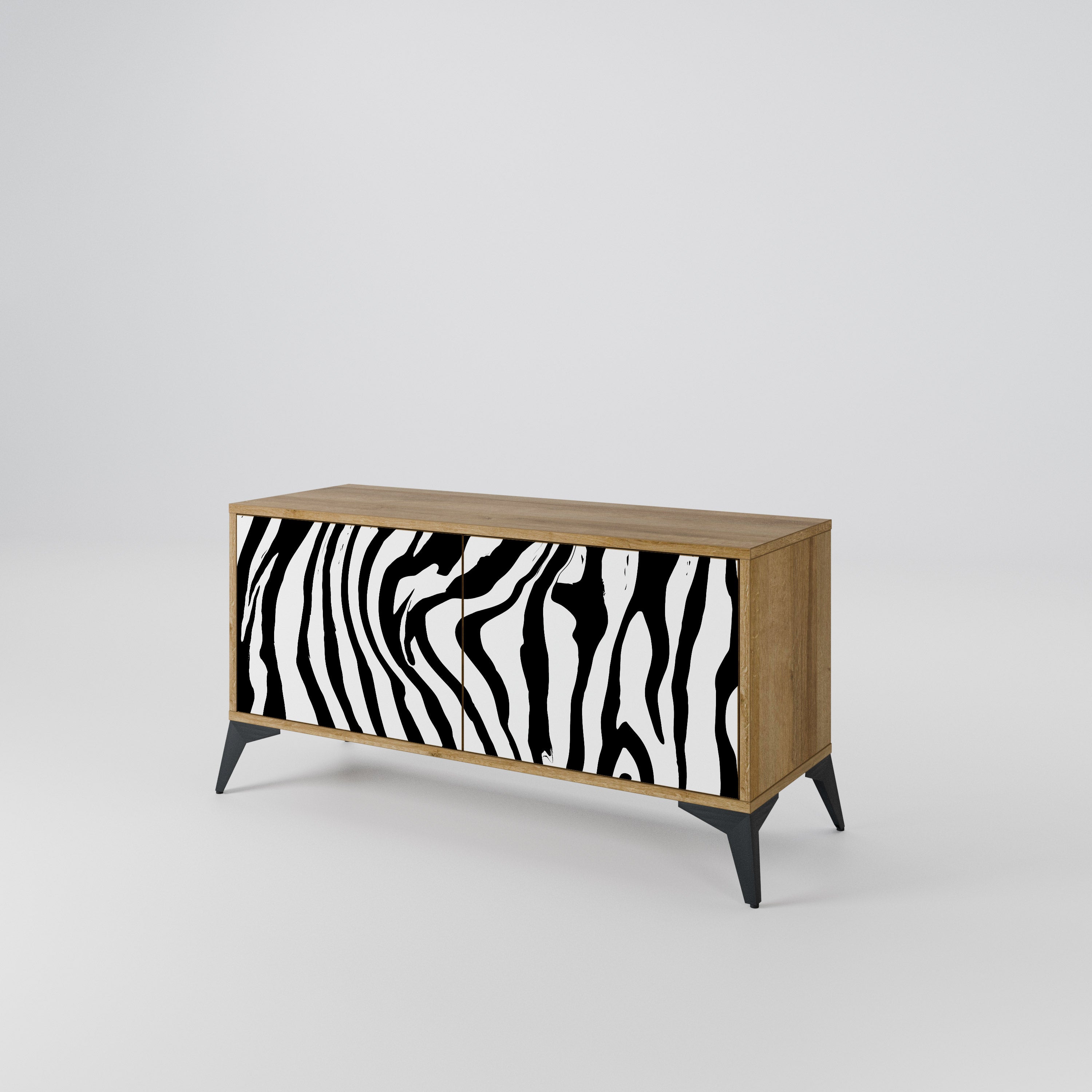 SPLENDID ZEBRA Kompaktowa szafka RTV 2-drzwiowa