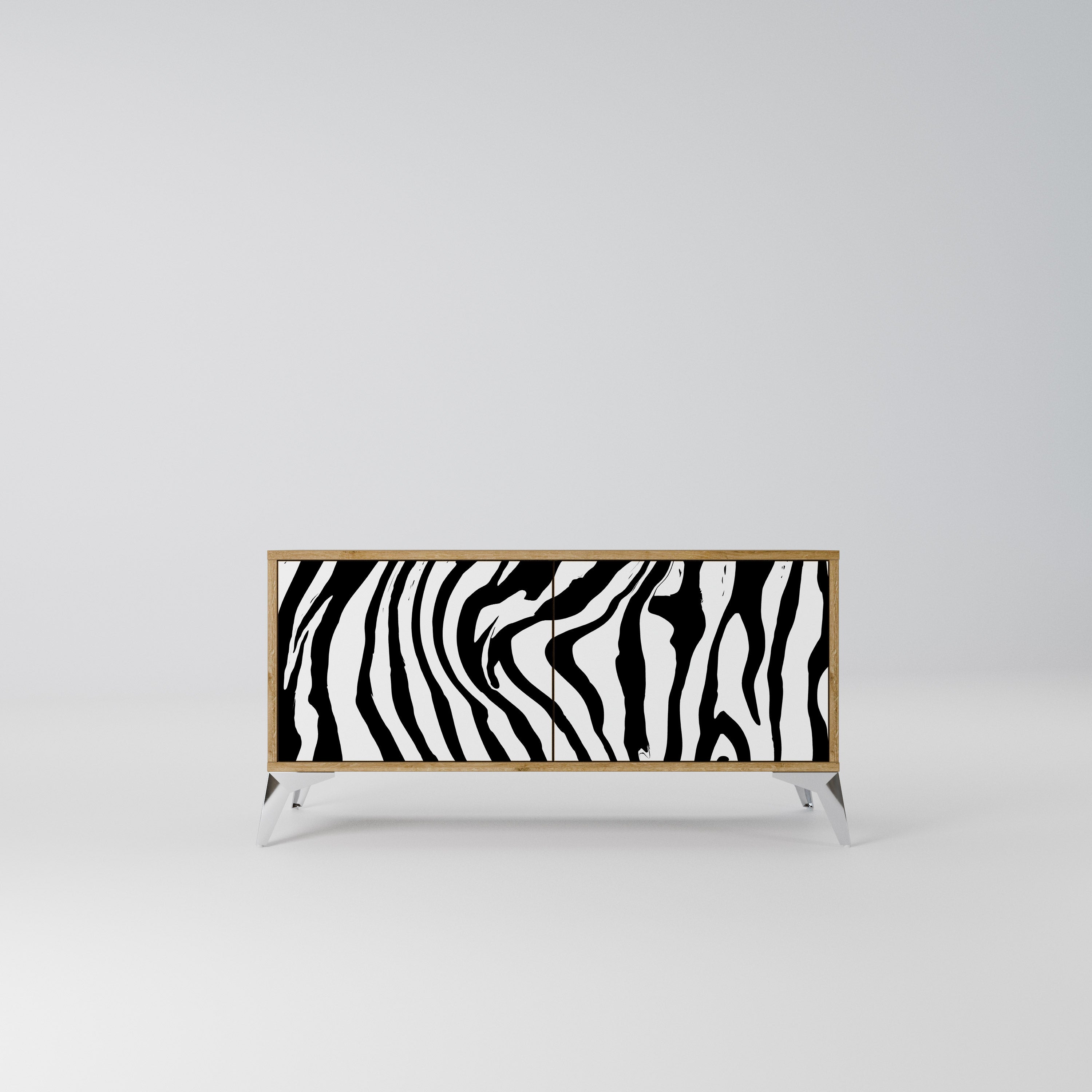 SPLENDID ZEBRA Kompaktowa szafka RTV 2-drzwiowa