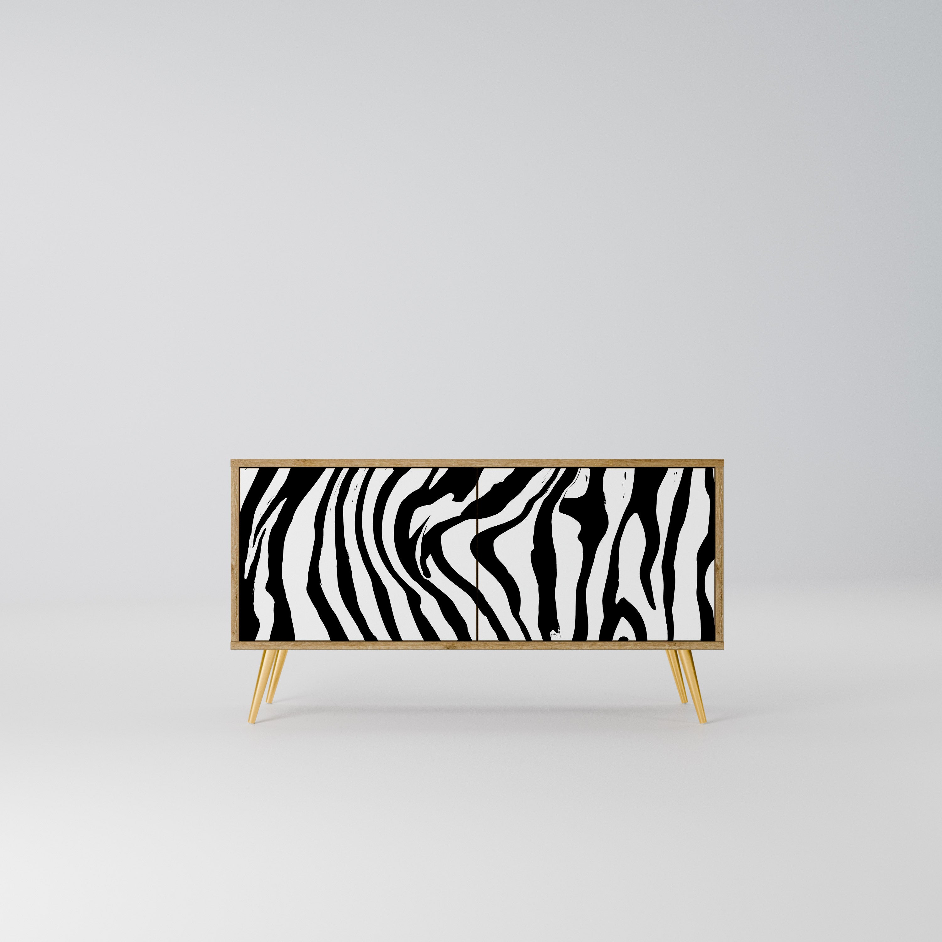 SPLENDID ZEBRA Kompaktowa szafka RTV 2-drzwiowa