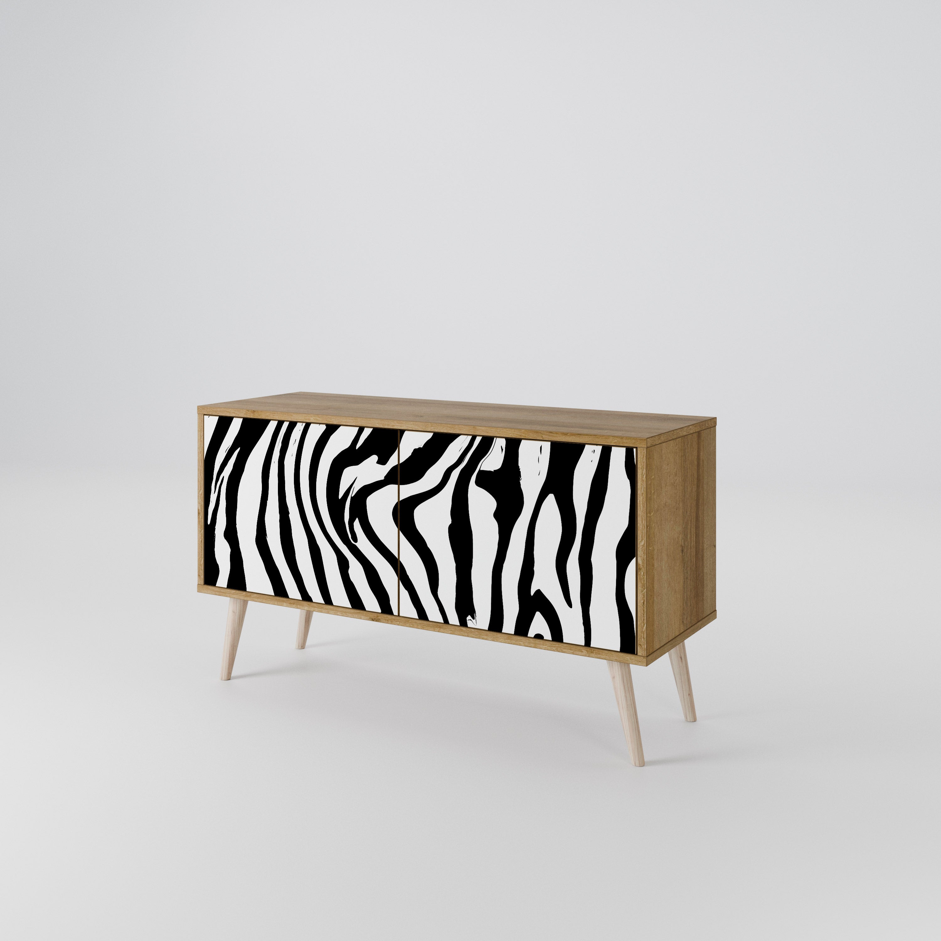 SPLENDID ZEBRA Kompaktowa szafka RTV 2-drzwiowa