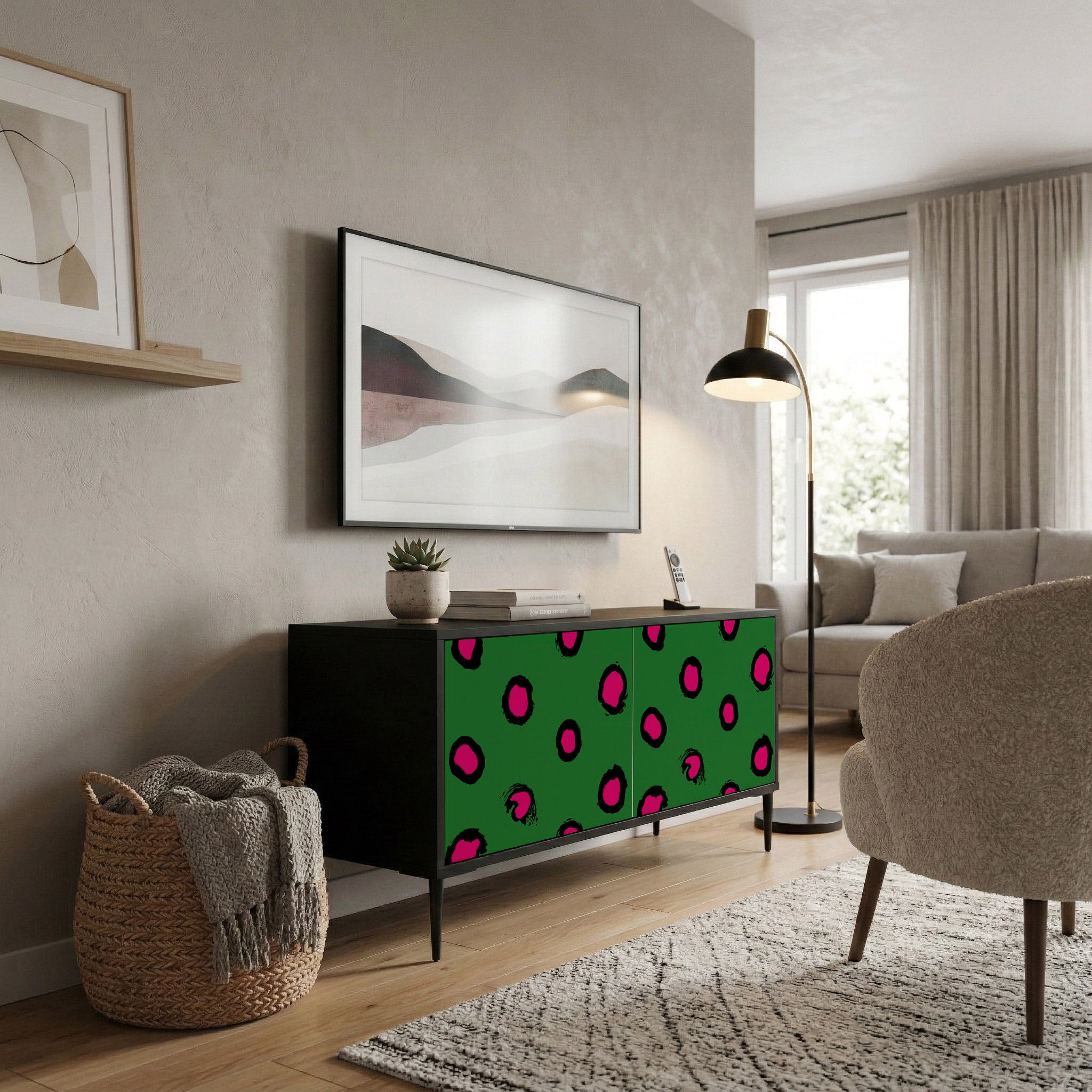 FUNKY SPOTS Kompaktowa szafka RTV 2-drzwiowa
