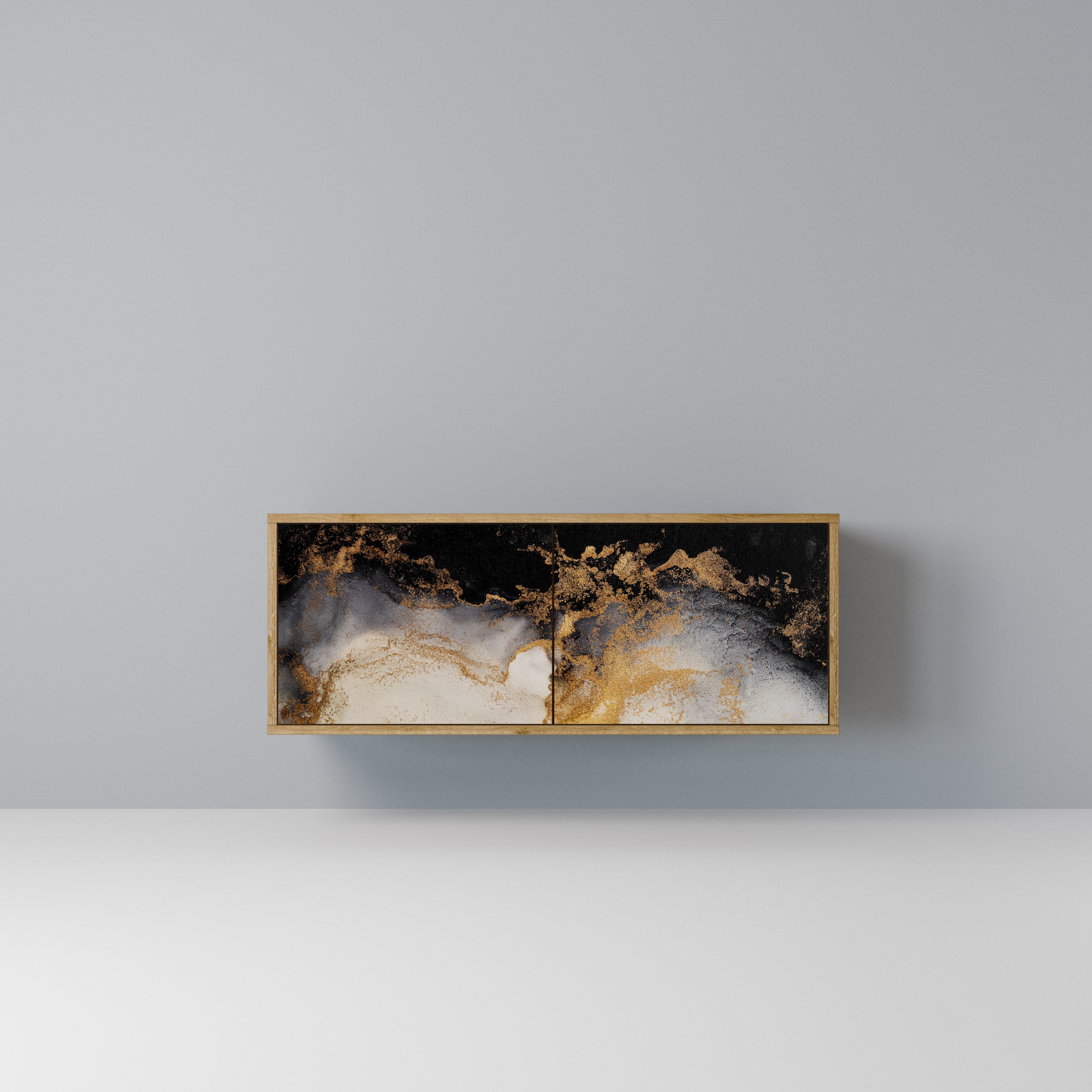 MARBLE OF TOMMORROW Kompaktowa szafka RTV 2-drzwiowa